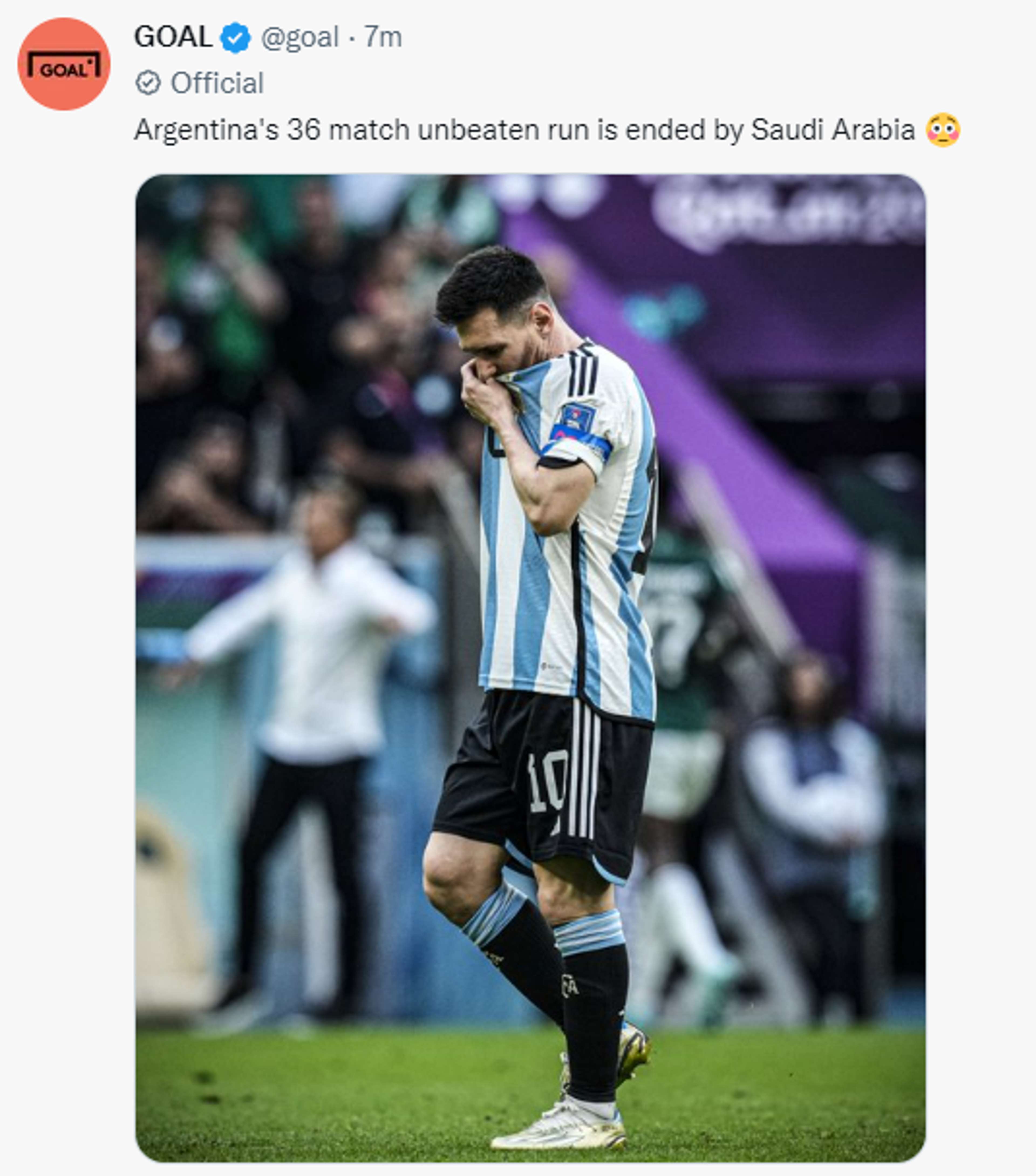 Lionel Messi Saudi Arabia reaction