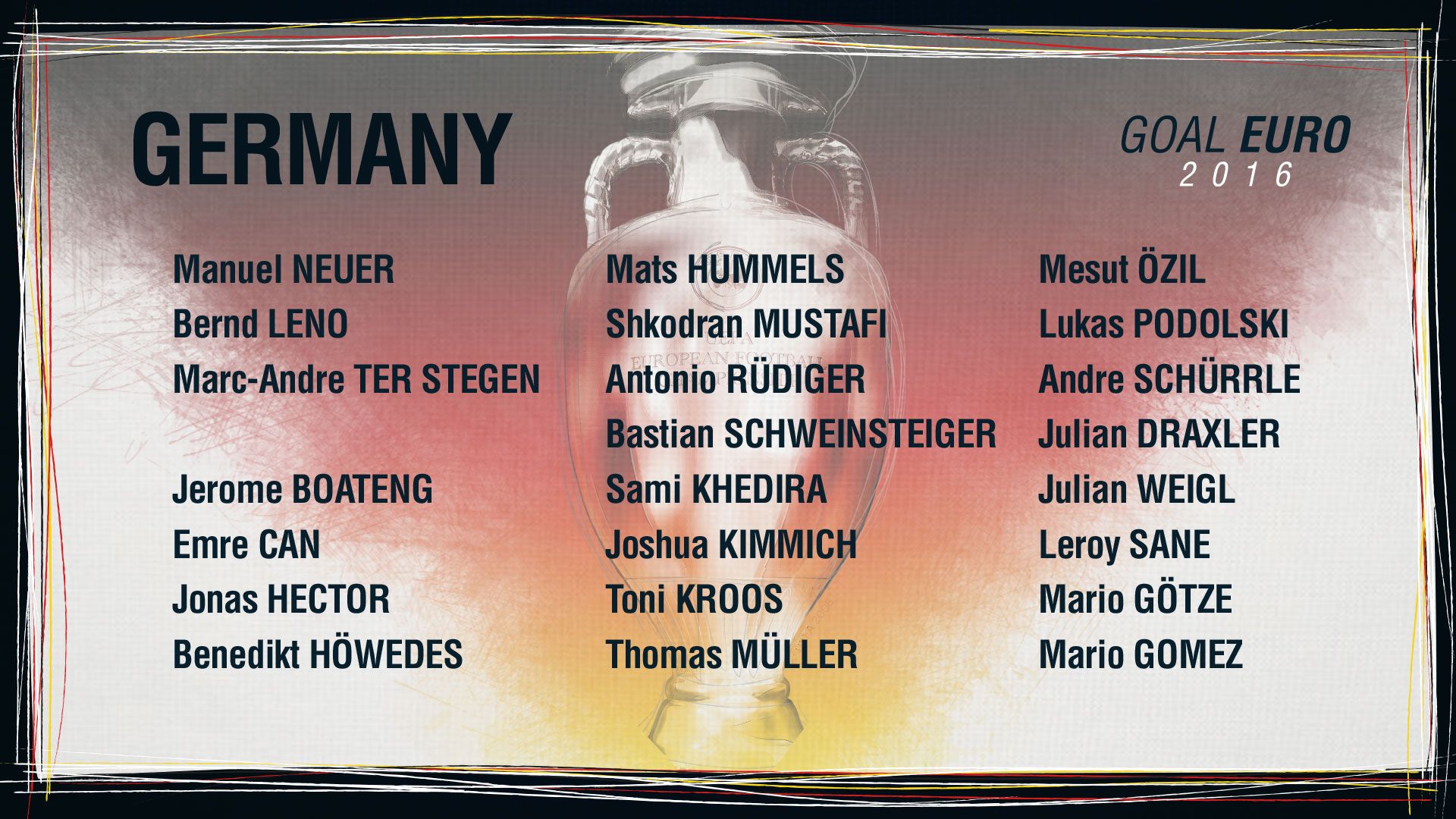 GFX FINAL 23 MANN KADER DEUTSCHLAND DFB EM 2016