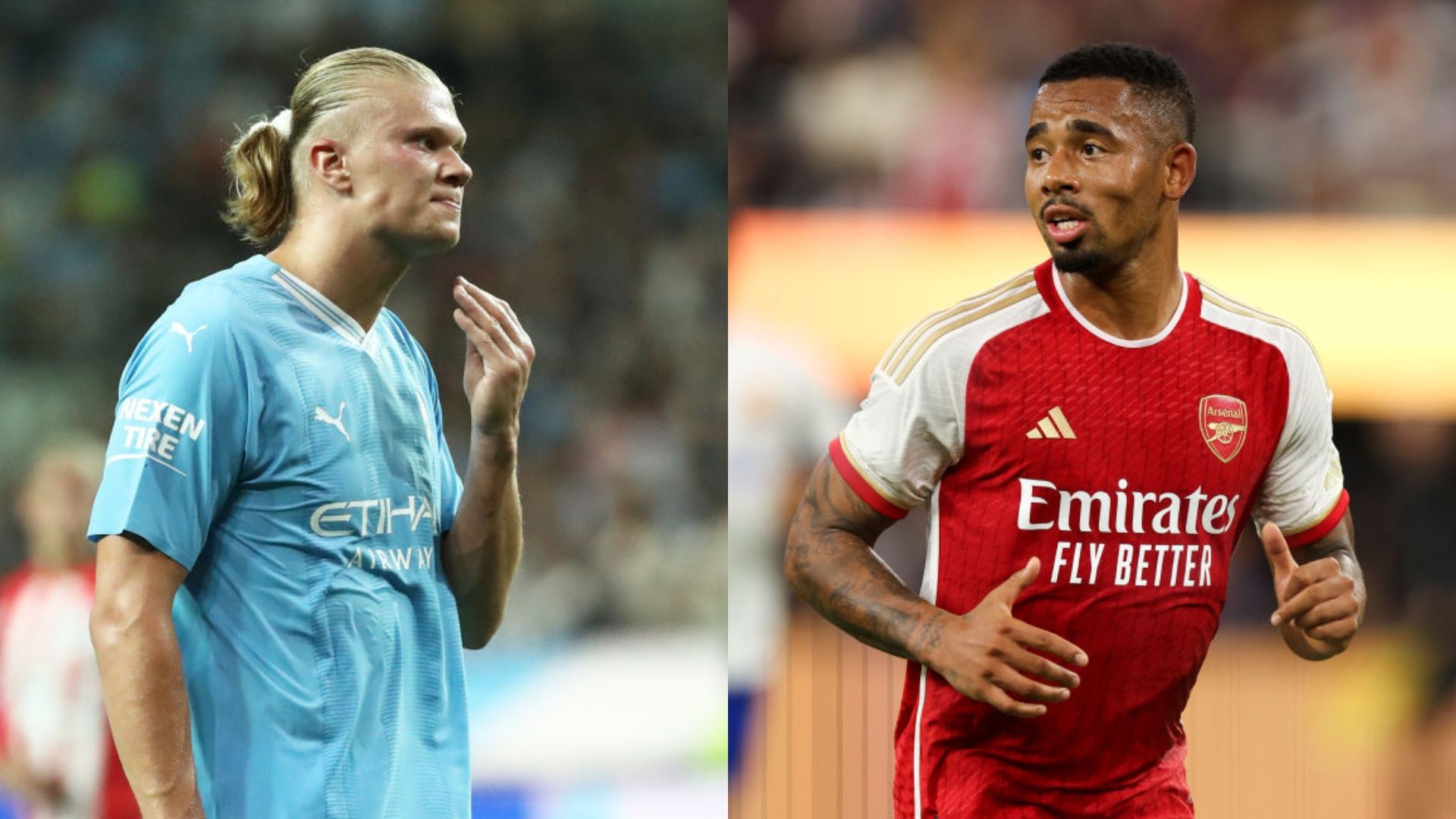 Erling Haaland Gabriel Jesus Manchester City Arsenal 2023 2024 Pre Season