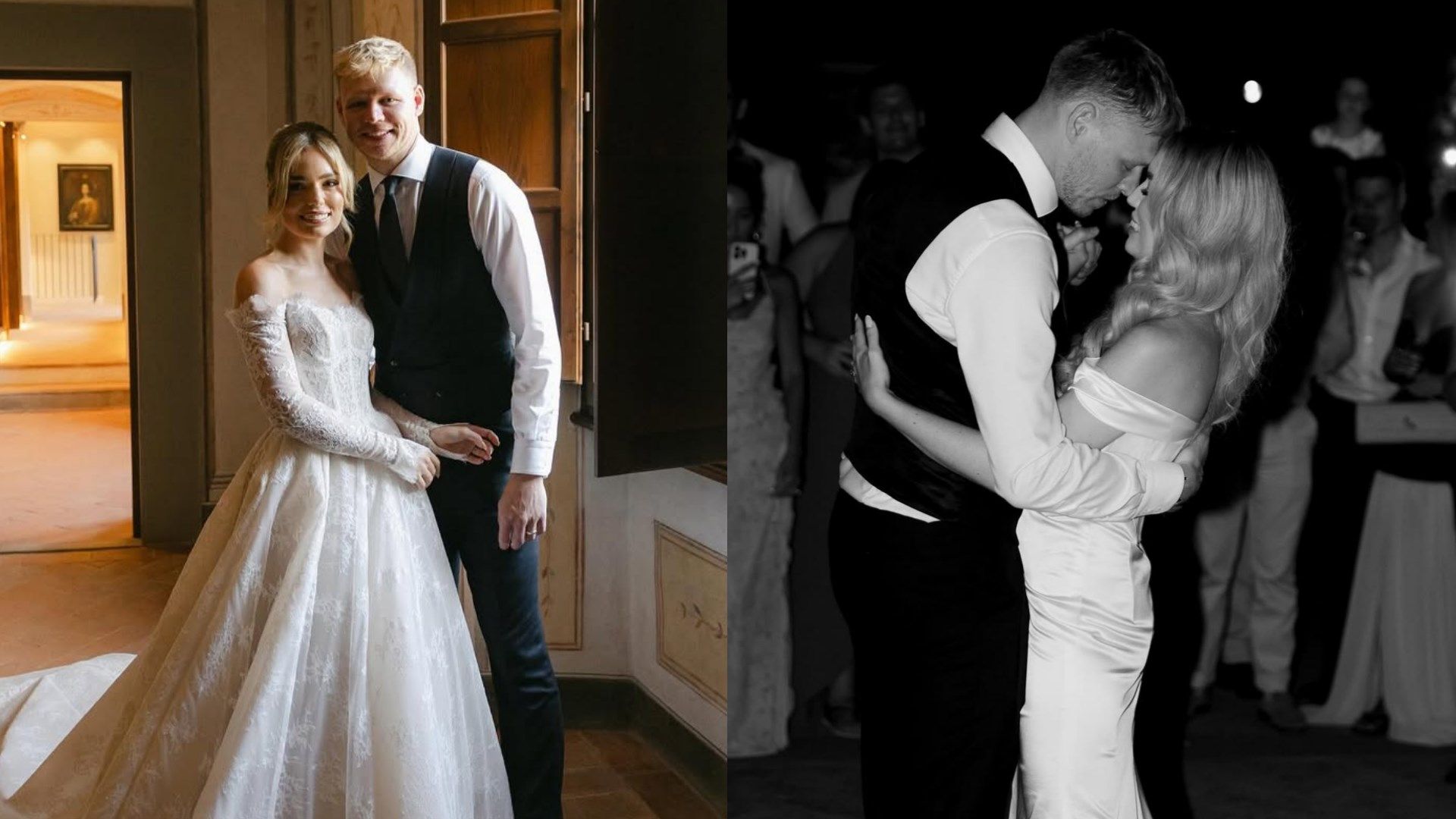 Aaron Ramsdale parties with Arsenal and England legend at wedding celebration in Italy - two years after marrying wife Georgina | Goal.com UK