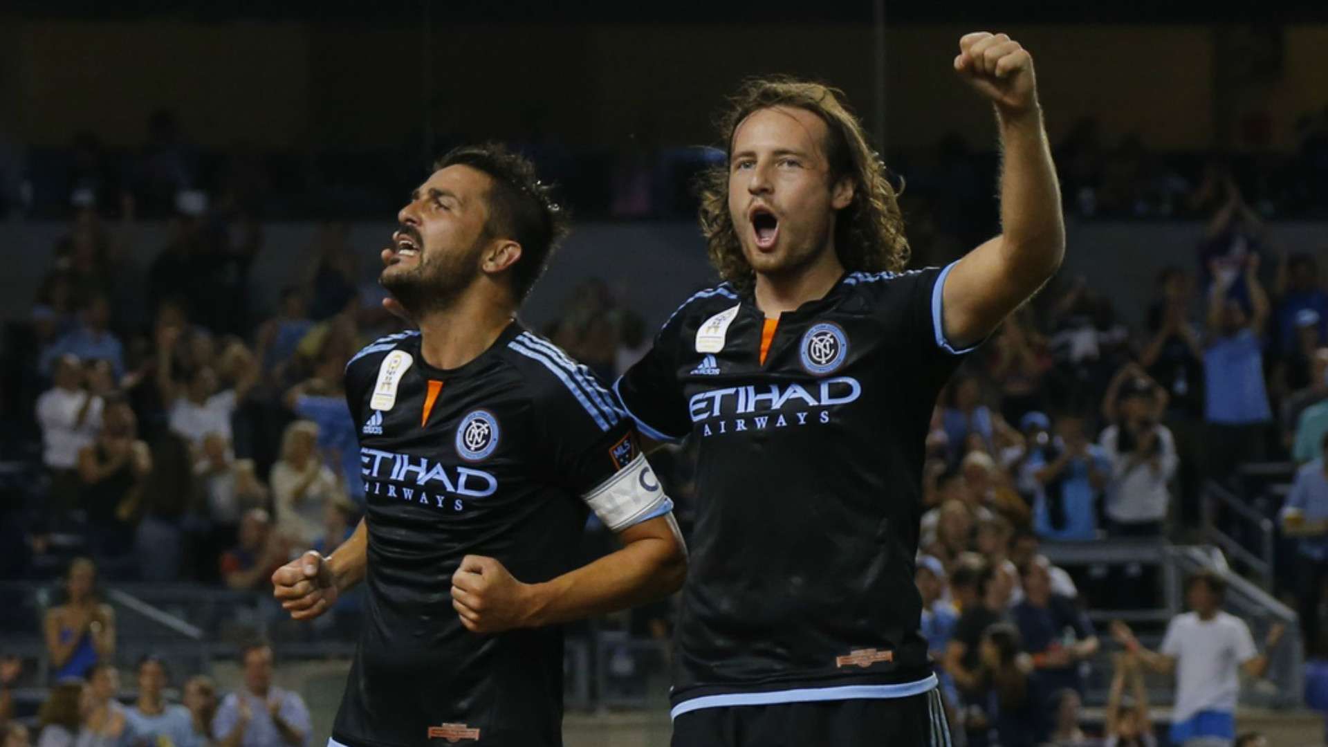 David Villa Mix Diskerud NYCFC MLS 09192015