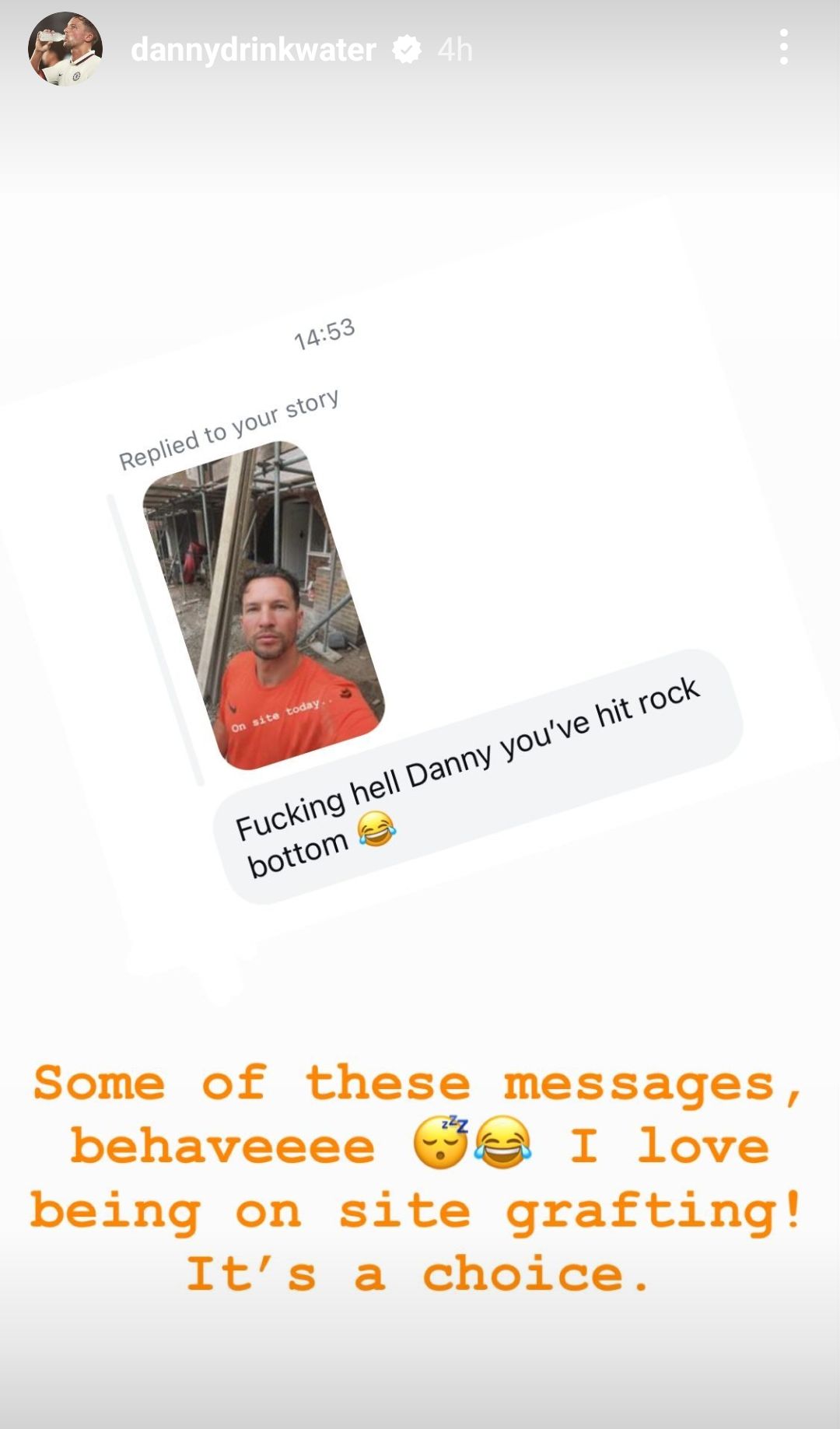 Danny Drinkwater Instagram post