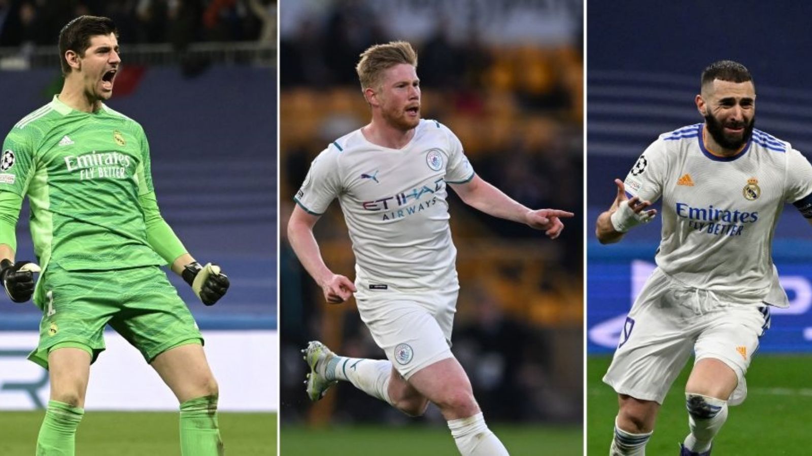 Courtois, De Bruyne y Benzema