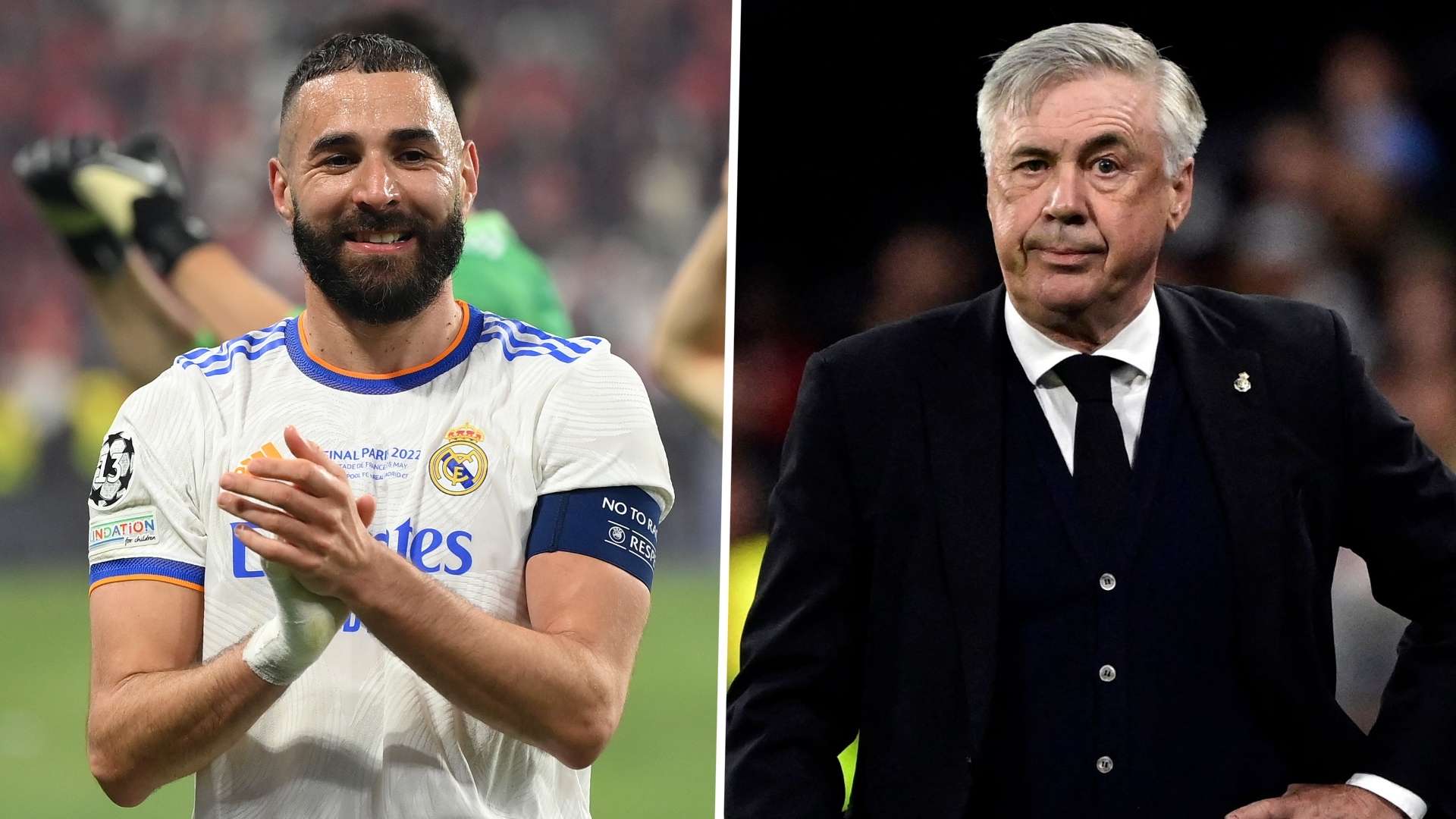 Karim Benzema Carlo Ancelotti Real Madrid 2021-22 GFX