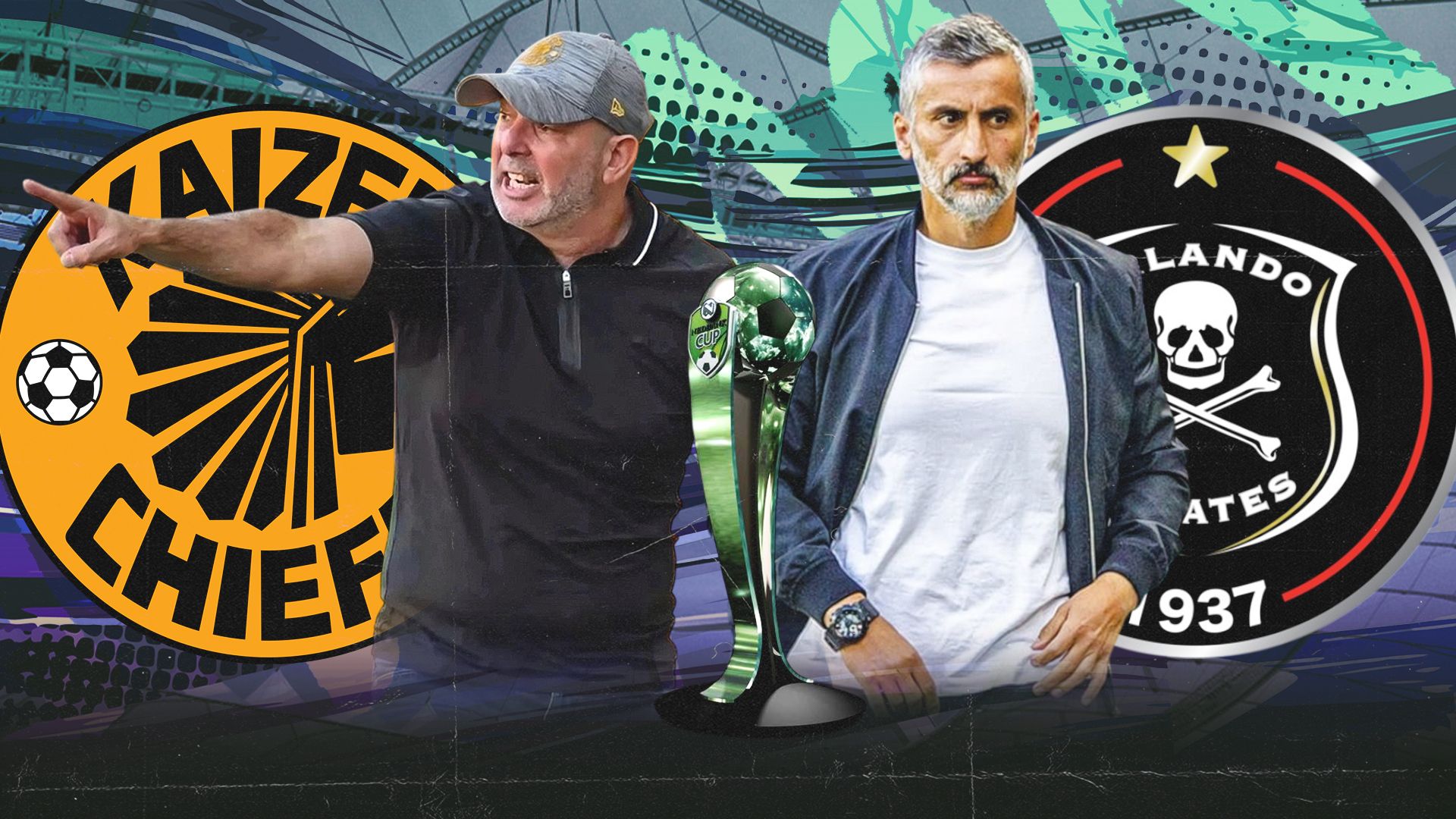 Nasreddine Nabi of Kaizer Chiefs and Jose Riveiro of Orlando Pirates 16-9