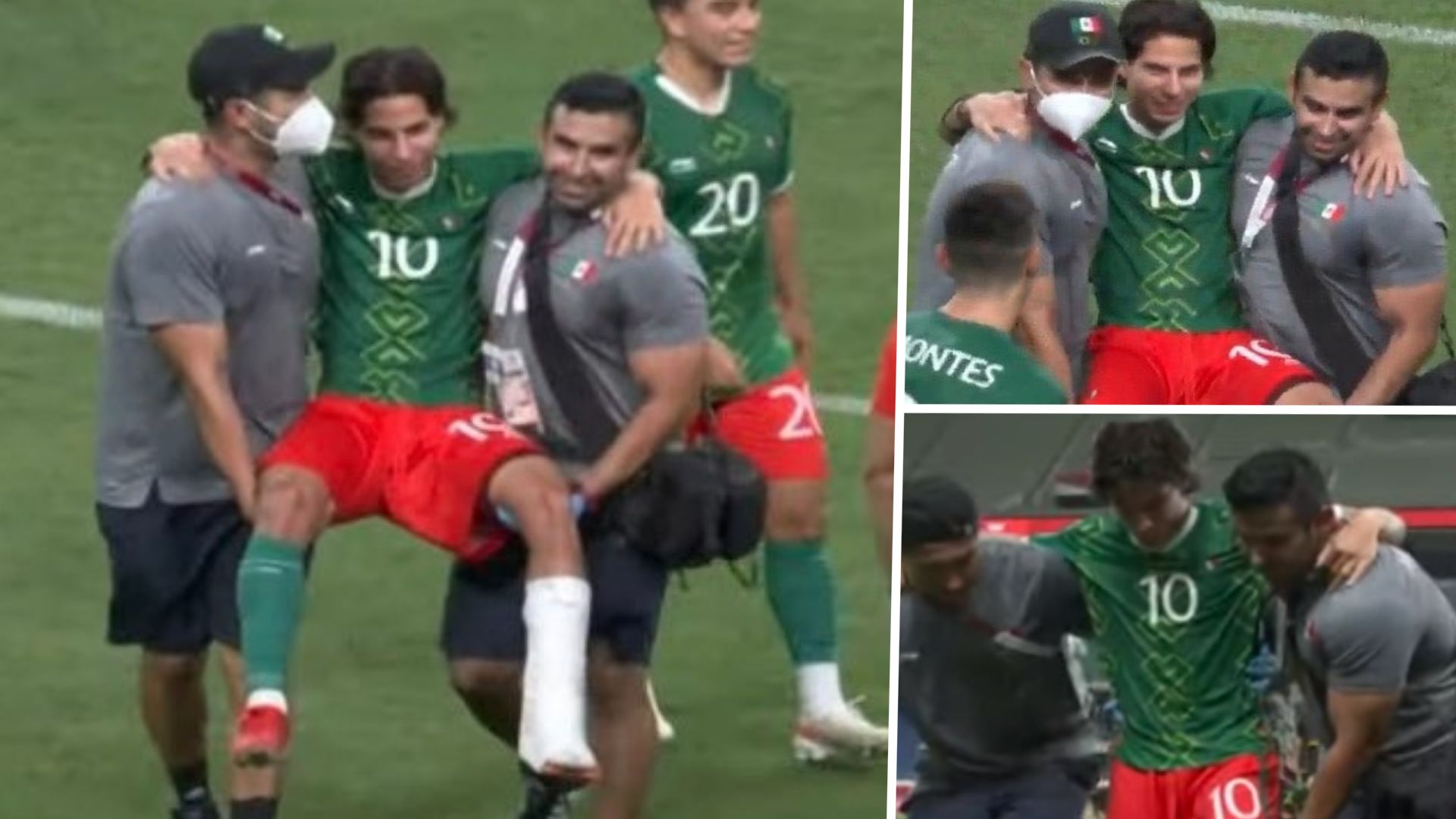 Diego Lainez Lesión Tobillo México vs Japón Tokio 2021