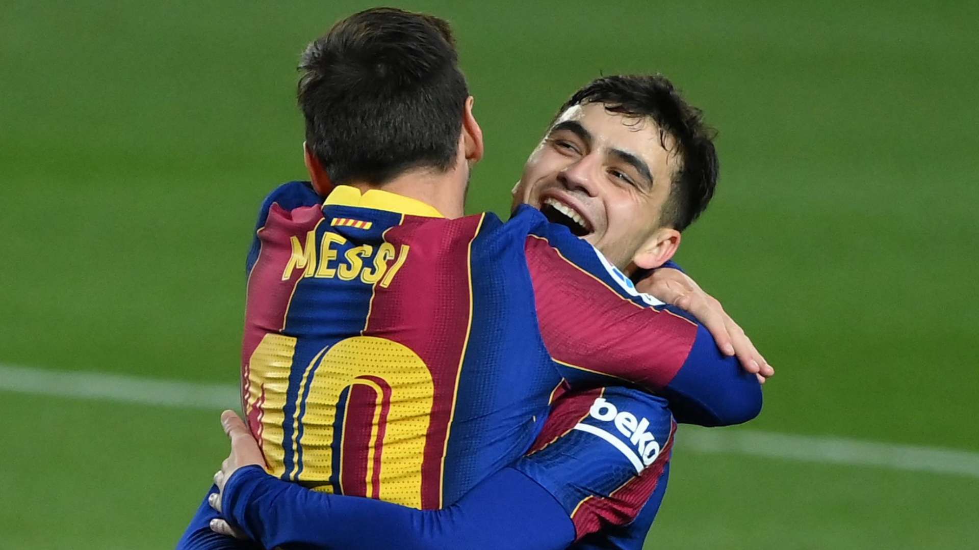 Pedri Lionel Messi Barcelona