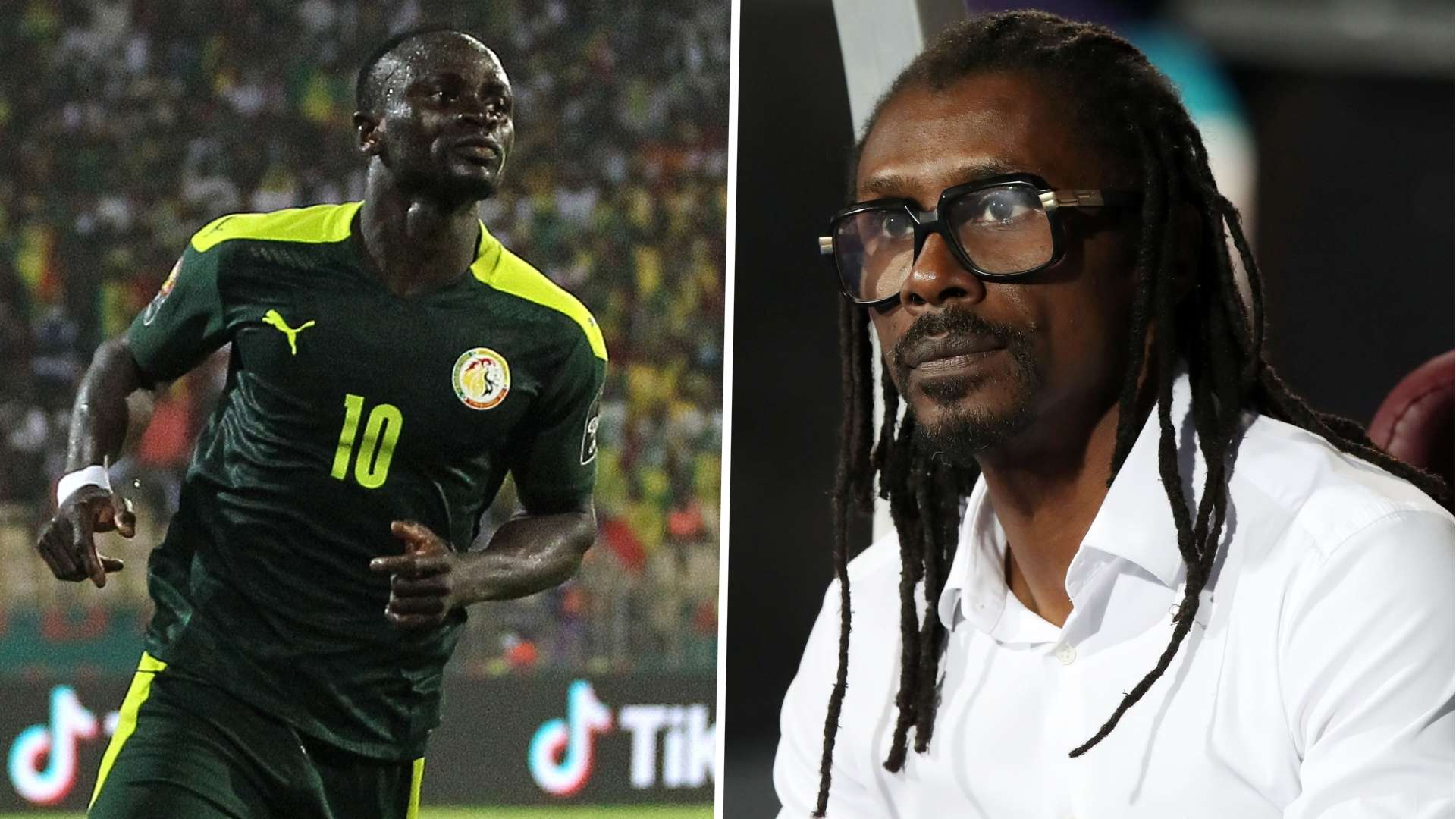 Aliou Cisse, head coach of Senegal and Sadio Mane.