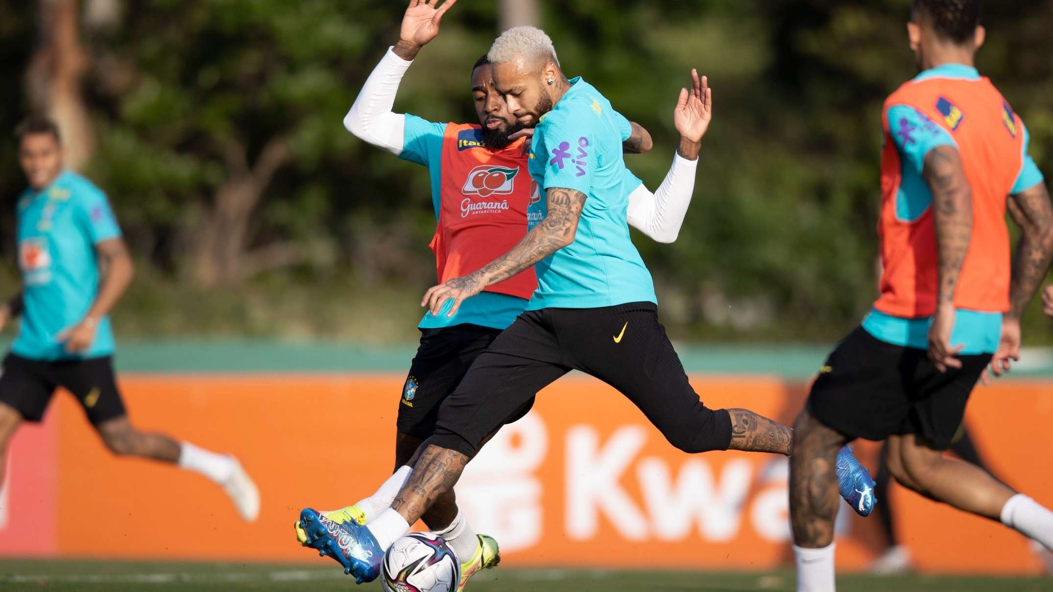 Neymar em treino da seleção brasileira - Brasil 2021
