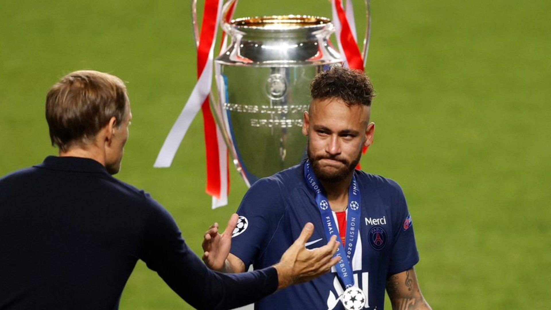 Neymar e Thomas Tuchel PSG Bayern Champions League final 23082020