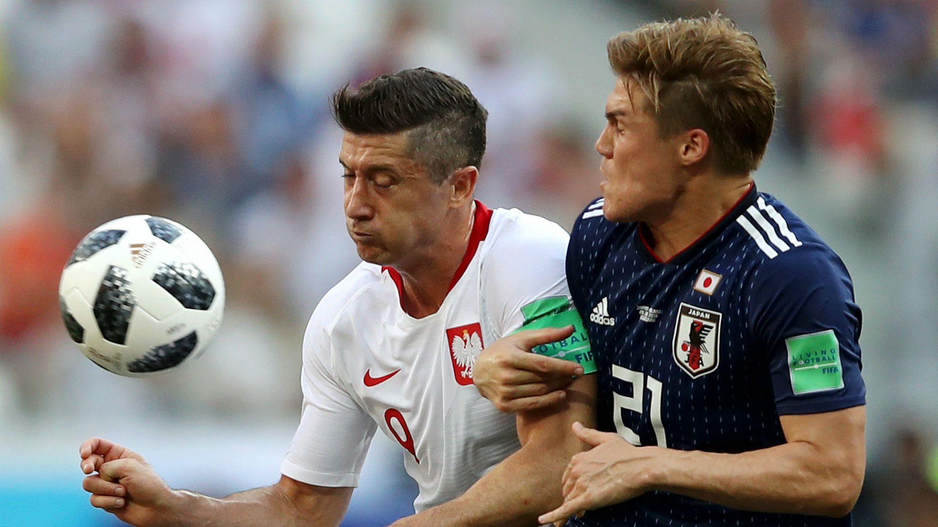 Robert Lewandowski Poland Gotoku Sakai Japan