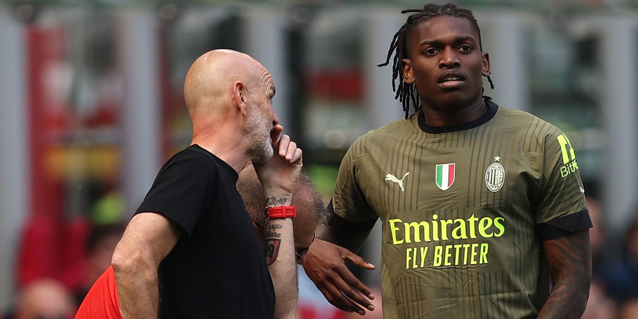 Rafael Leao Stefano Pioli Milan desktop