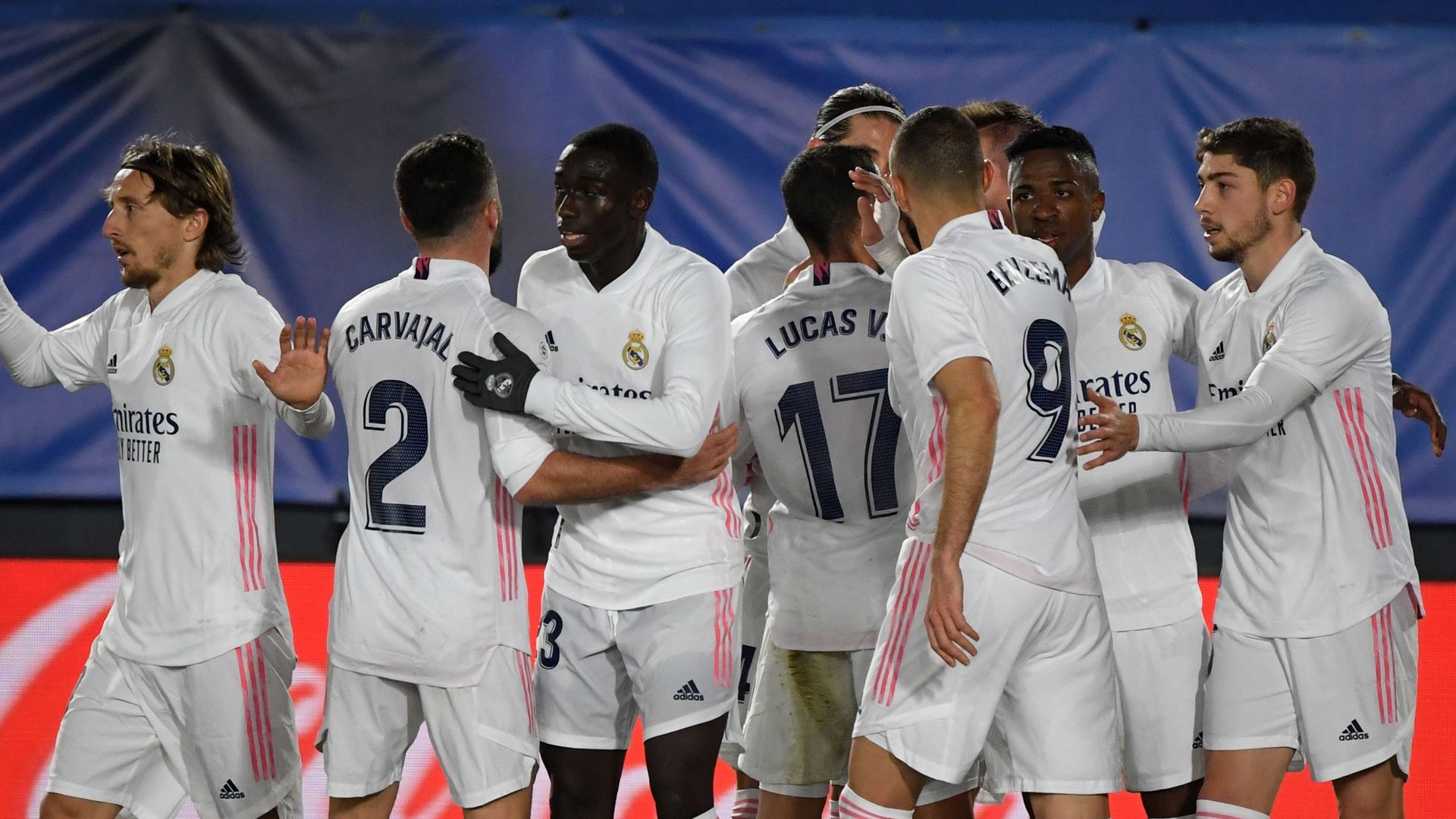 El Real Madrid celebra un gol