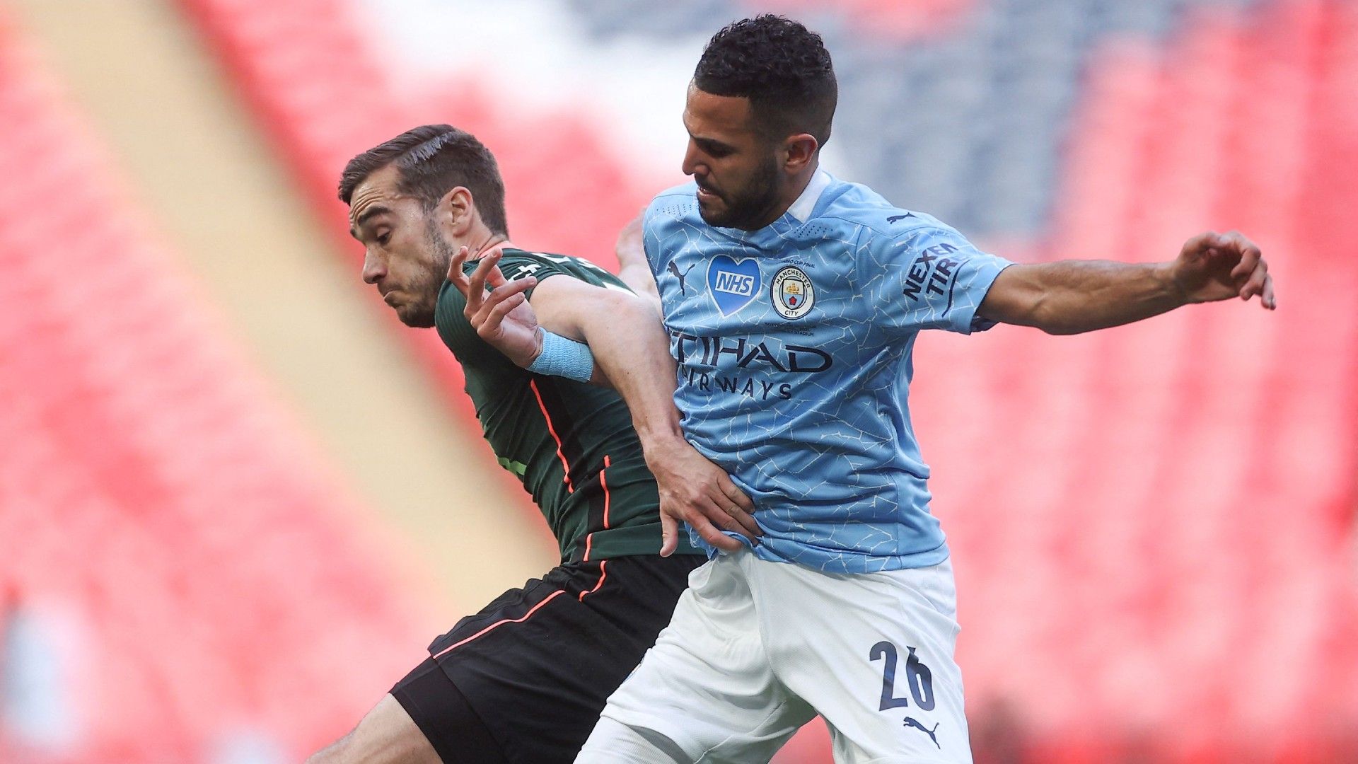 Riyad Mahrez Harry Winks Man City vs Tottenham Carabao Cup final 2020-21