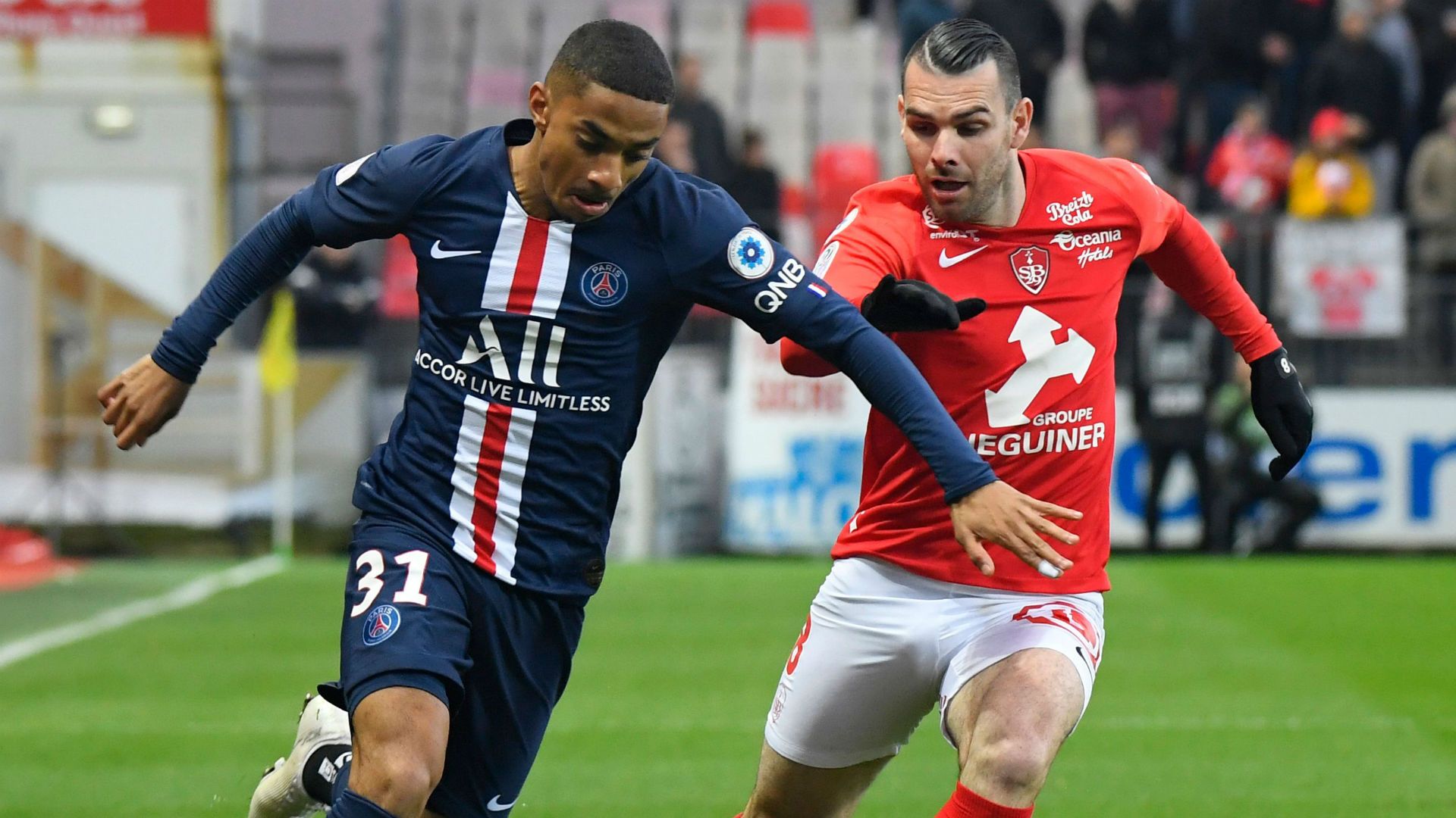 Colin Dagba Yohan Court Brest PSG Ligue 1 09112019