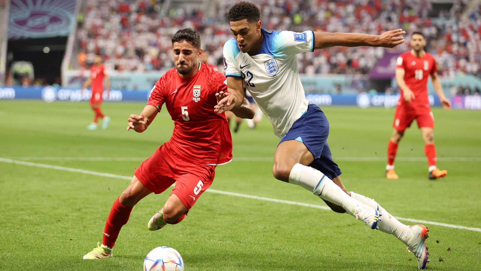 MILAD MOHAMMADI IRAN JUDE BELLINGHAM WORLD CUP 21112022