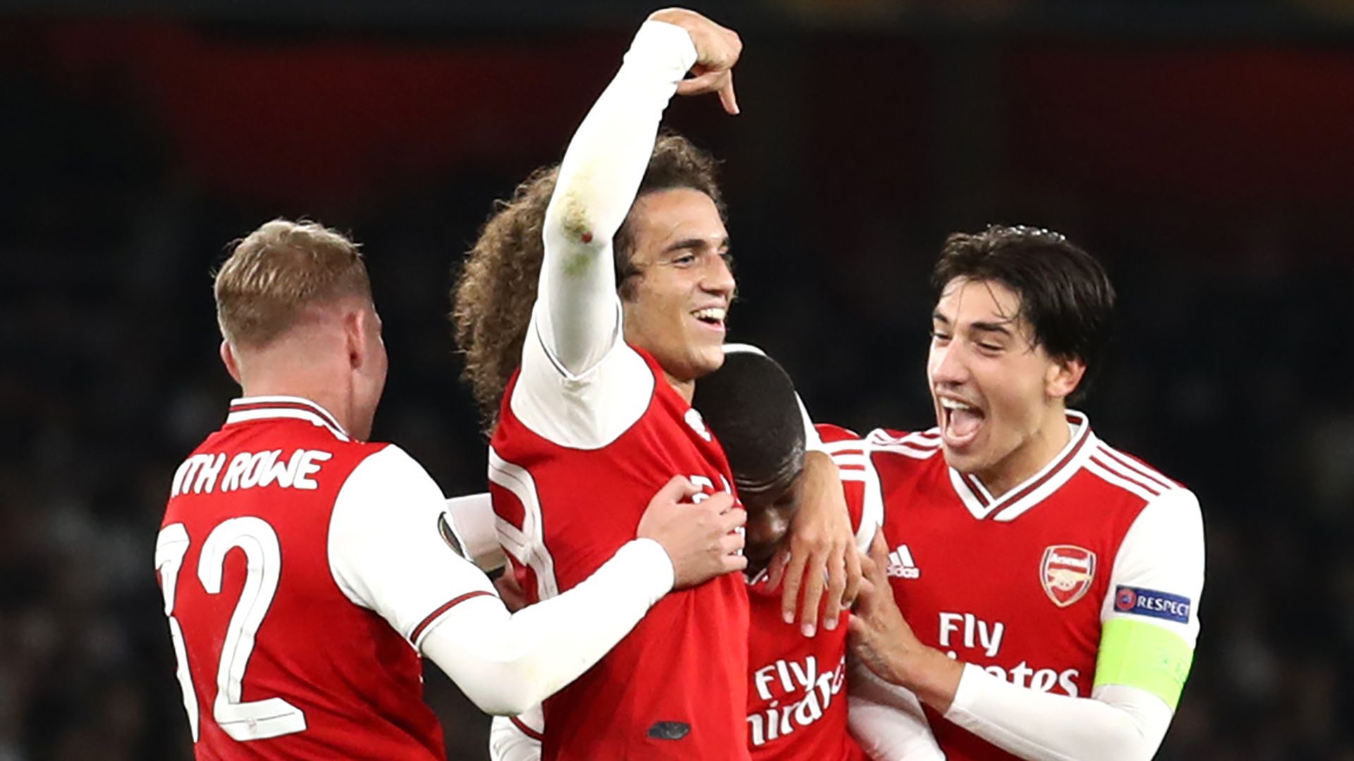 Nicolas Pepe Matteo Guendouzi Emile Smith Rowe Hector Bellerin Arsenal