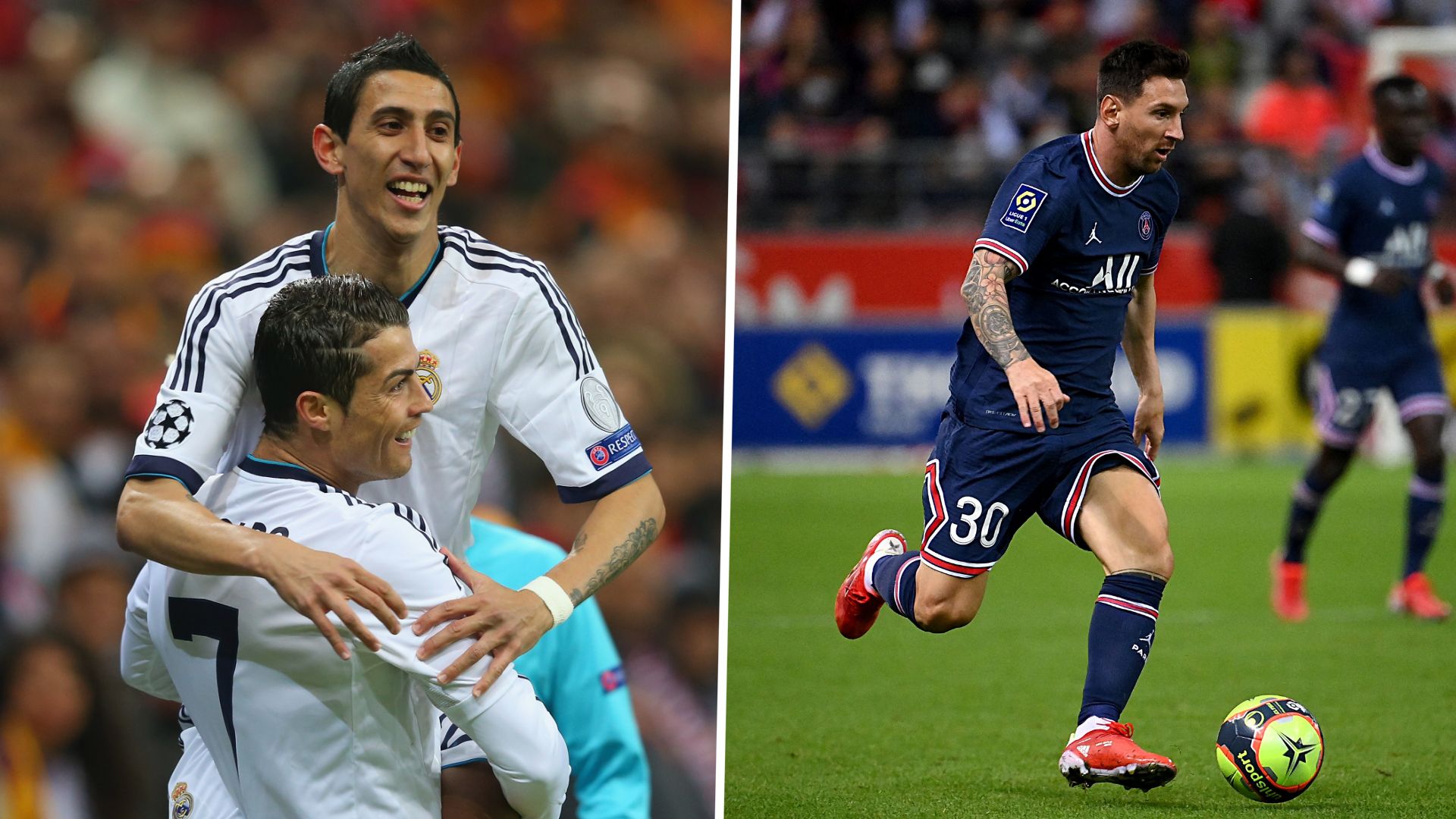 Angel Di Maria, Cristiano Ronaldo, Lionel Messi GFX