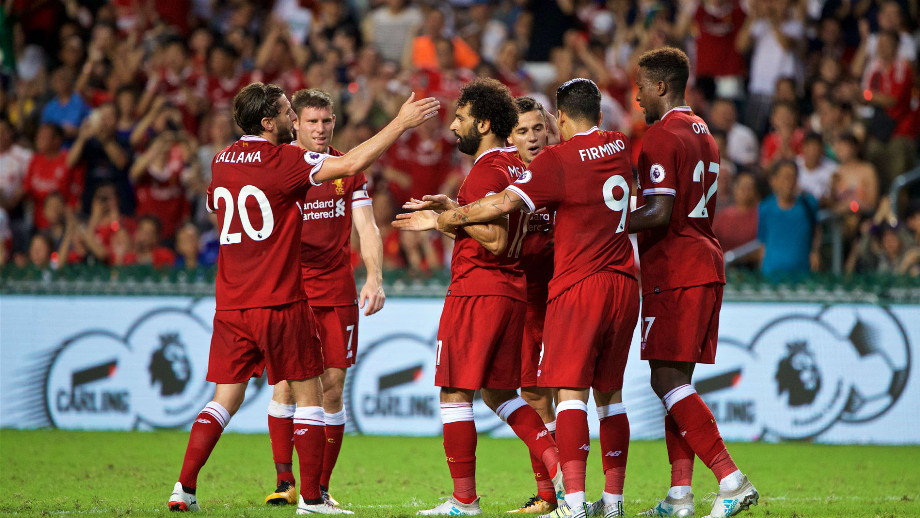 HD Lallana Salah Liverpool celebrate
