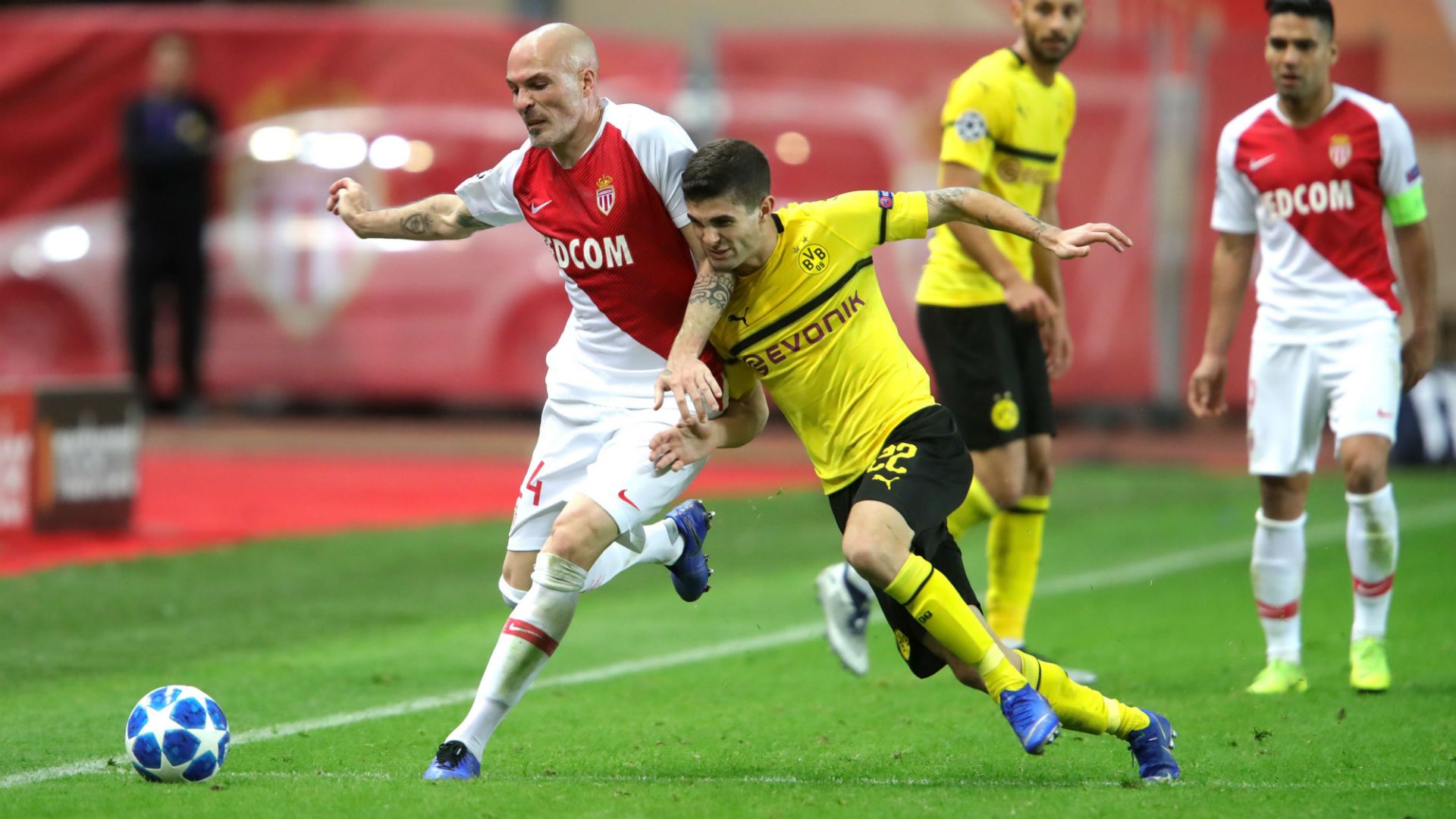 Christian Pulisic Andrea Raggi Monaco Dortmund Champions league