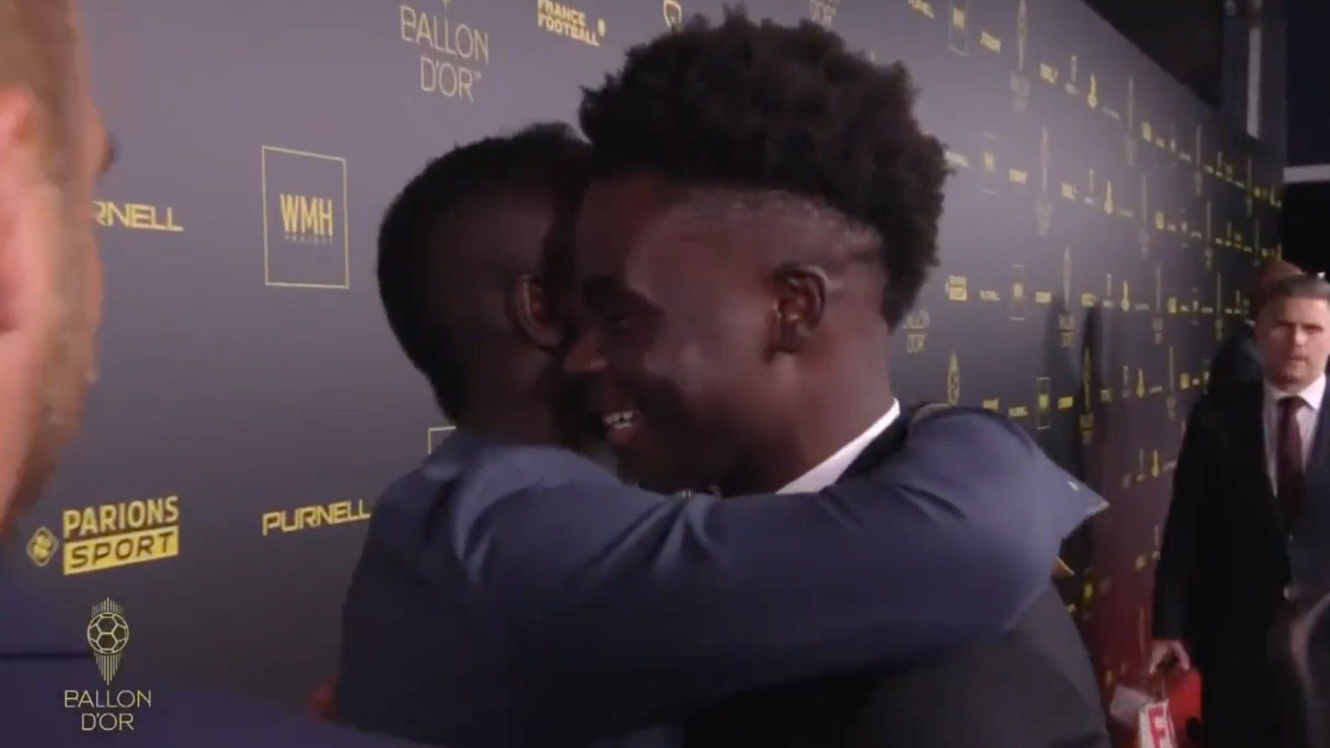 Sadio Mane Bukayo Saka Ballon d'Or Ceremony 2022