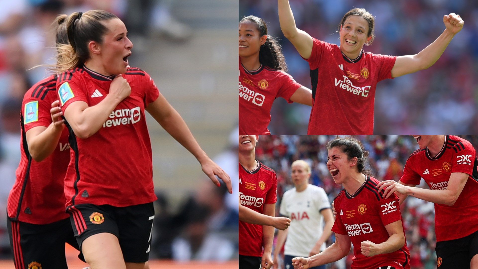Ella Toone Rachel Williams Lucia Garcia FA Cup final composite