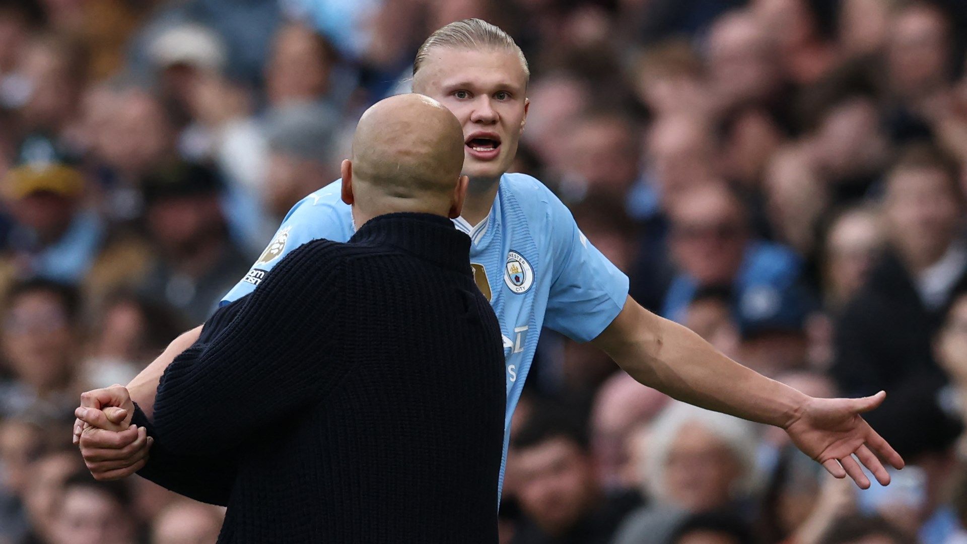 Erling Haaland Pep Guardiola Manchester City 2024