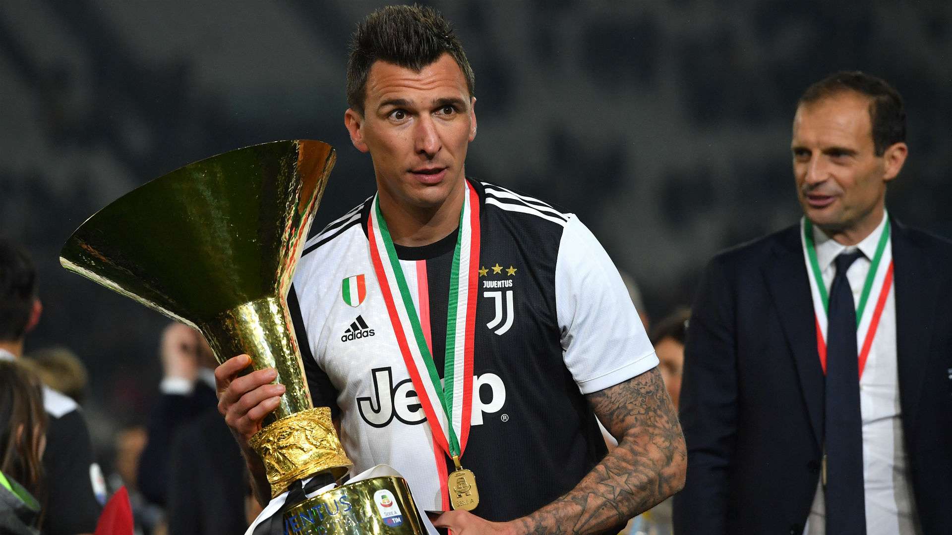 Mario Mandzukic Massimiliano Allegri Juventus