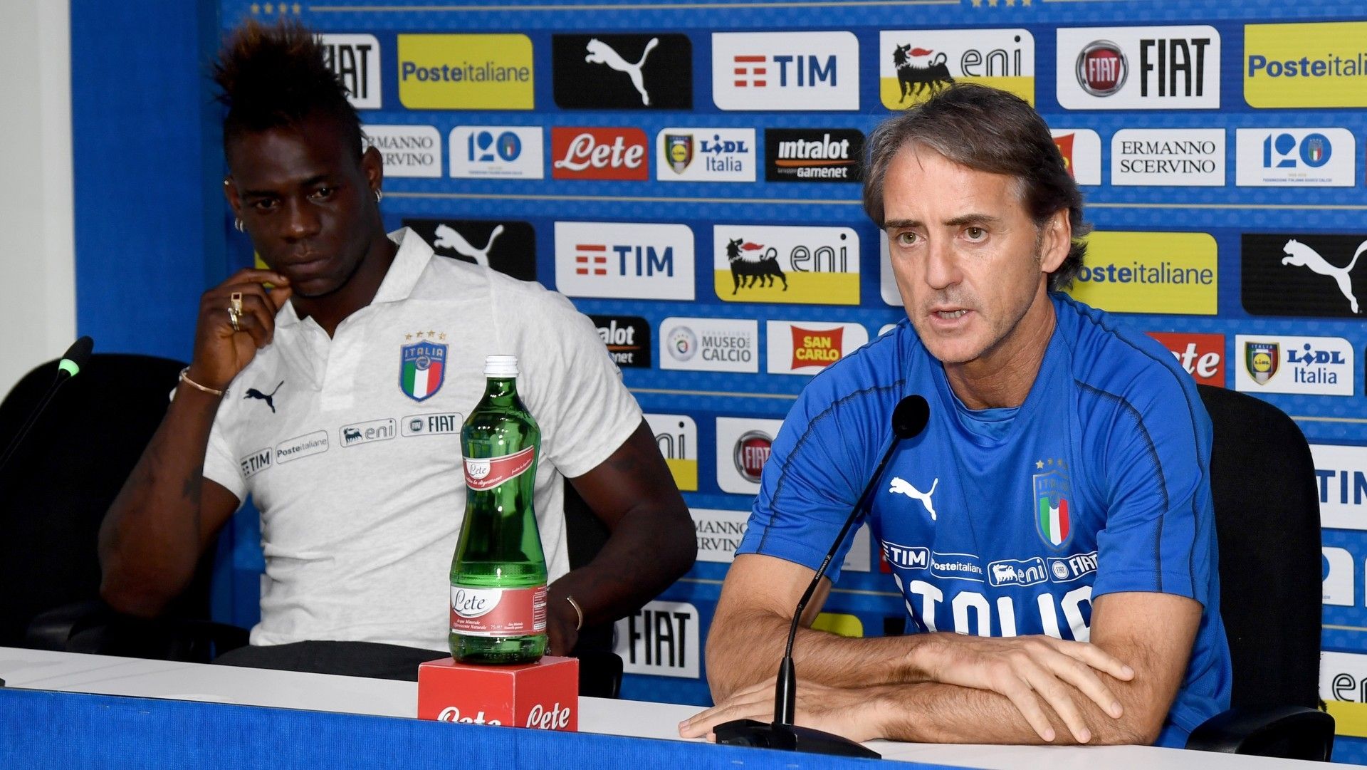 Mario Balotelli Roberto Mancini Italy