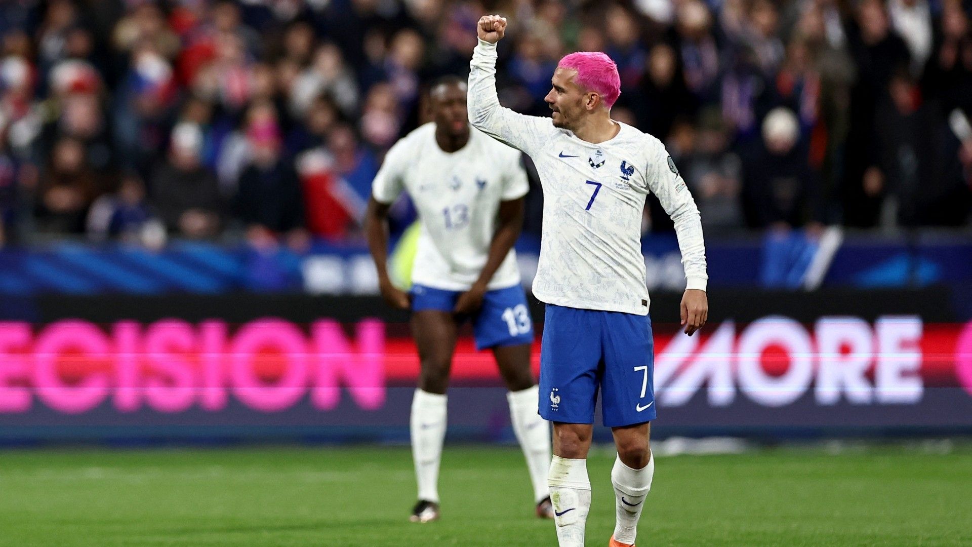 Griezmann celebrates France vs Netherlands