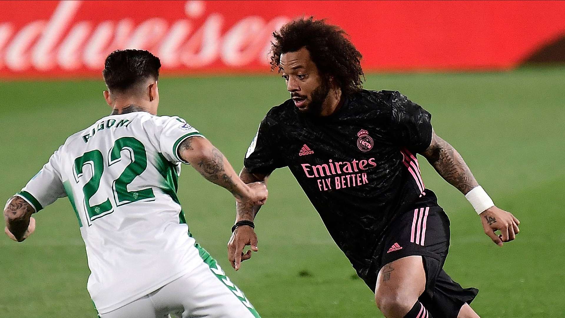 Marcelo, en el Elche vs. Real Madrid