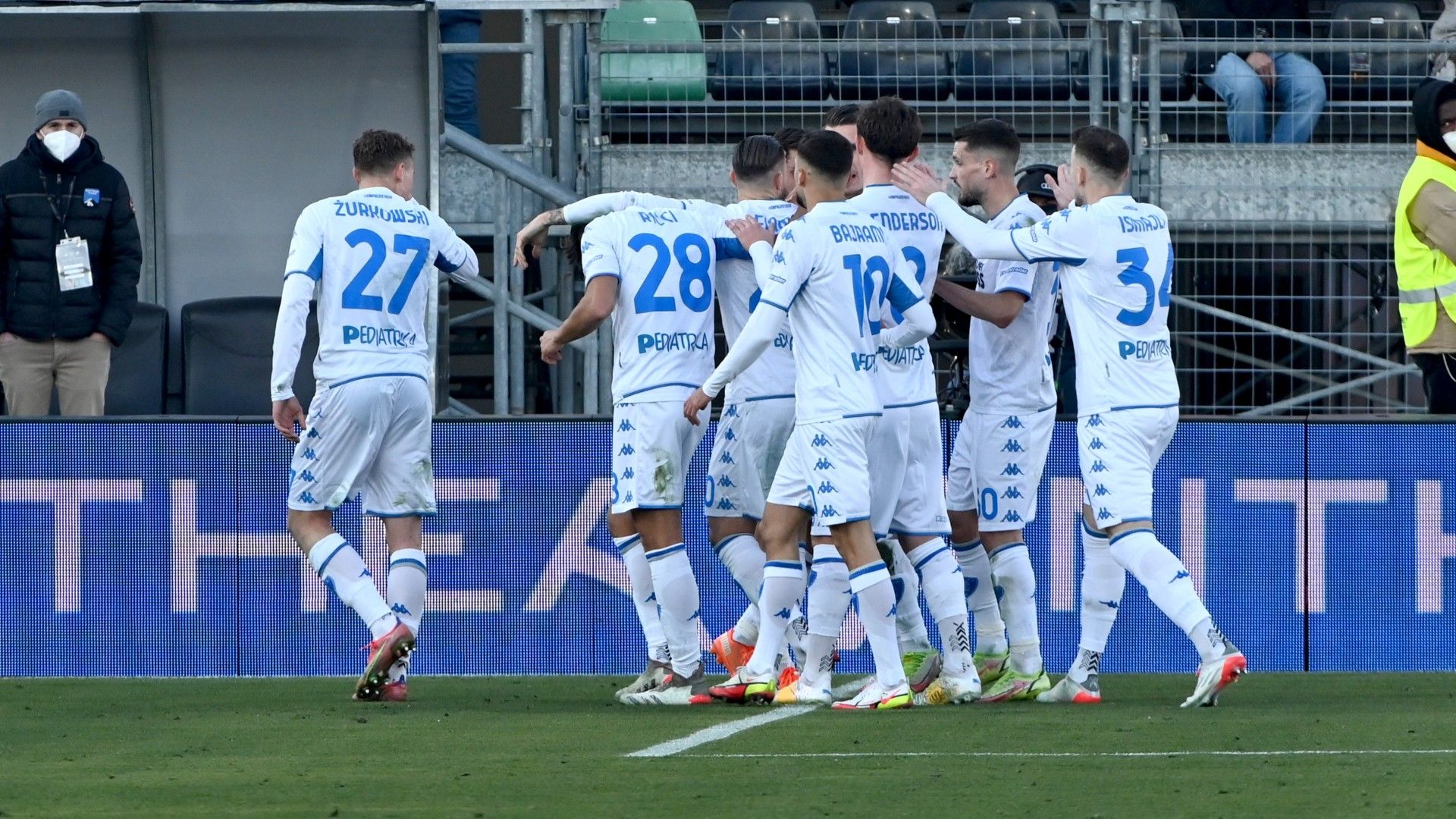 Empoli celebrates goal against Venezia Serie A