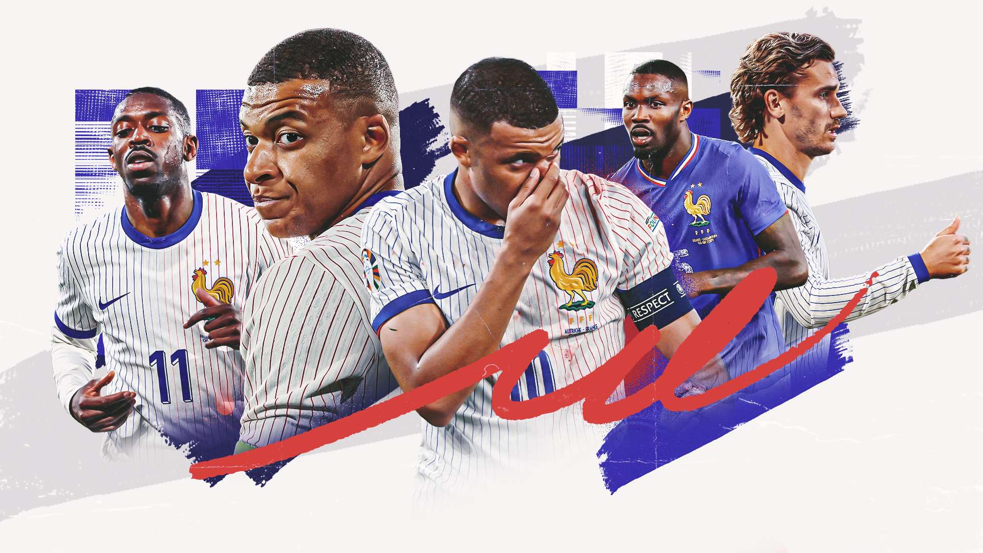 Mbappe France supporting cast GFX