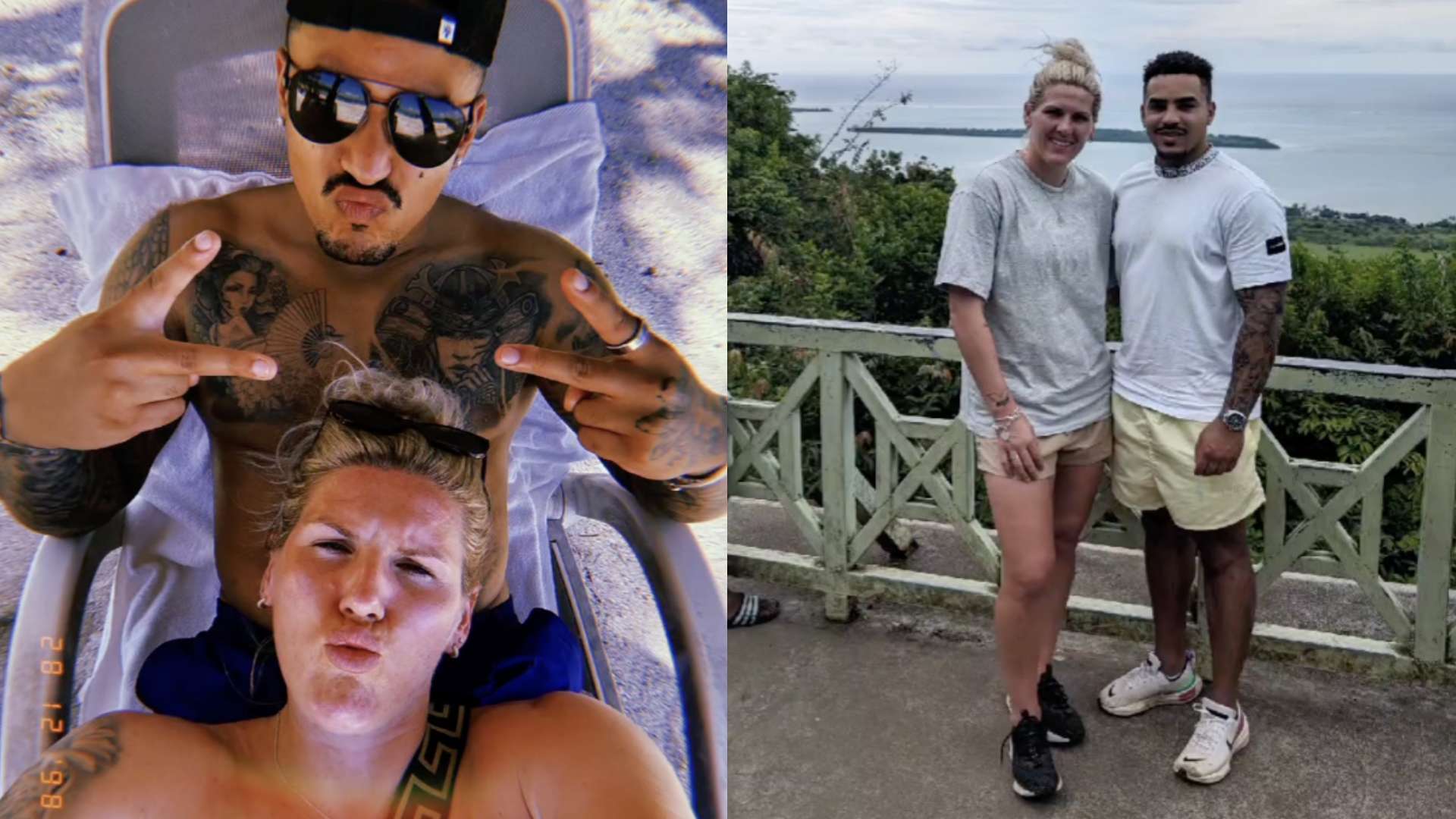 Millie Bright and fiance Levi Crew