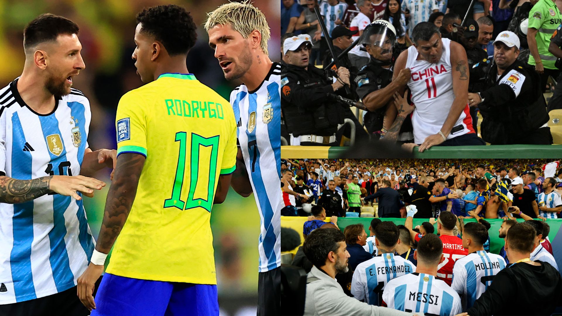 Brazil Argentina fans police