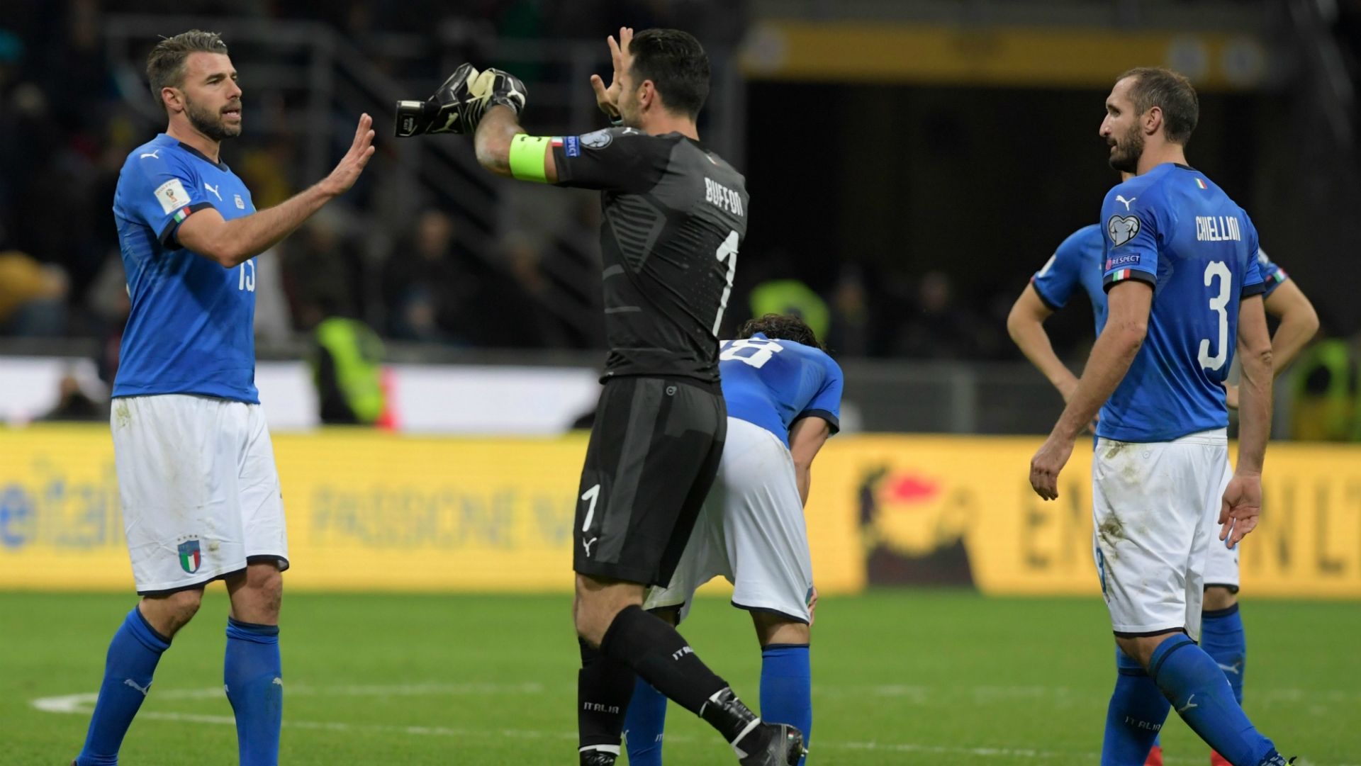Andrea Barzagli Gianluigi Buffon Giorgio Chiellini Italy