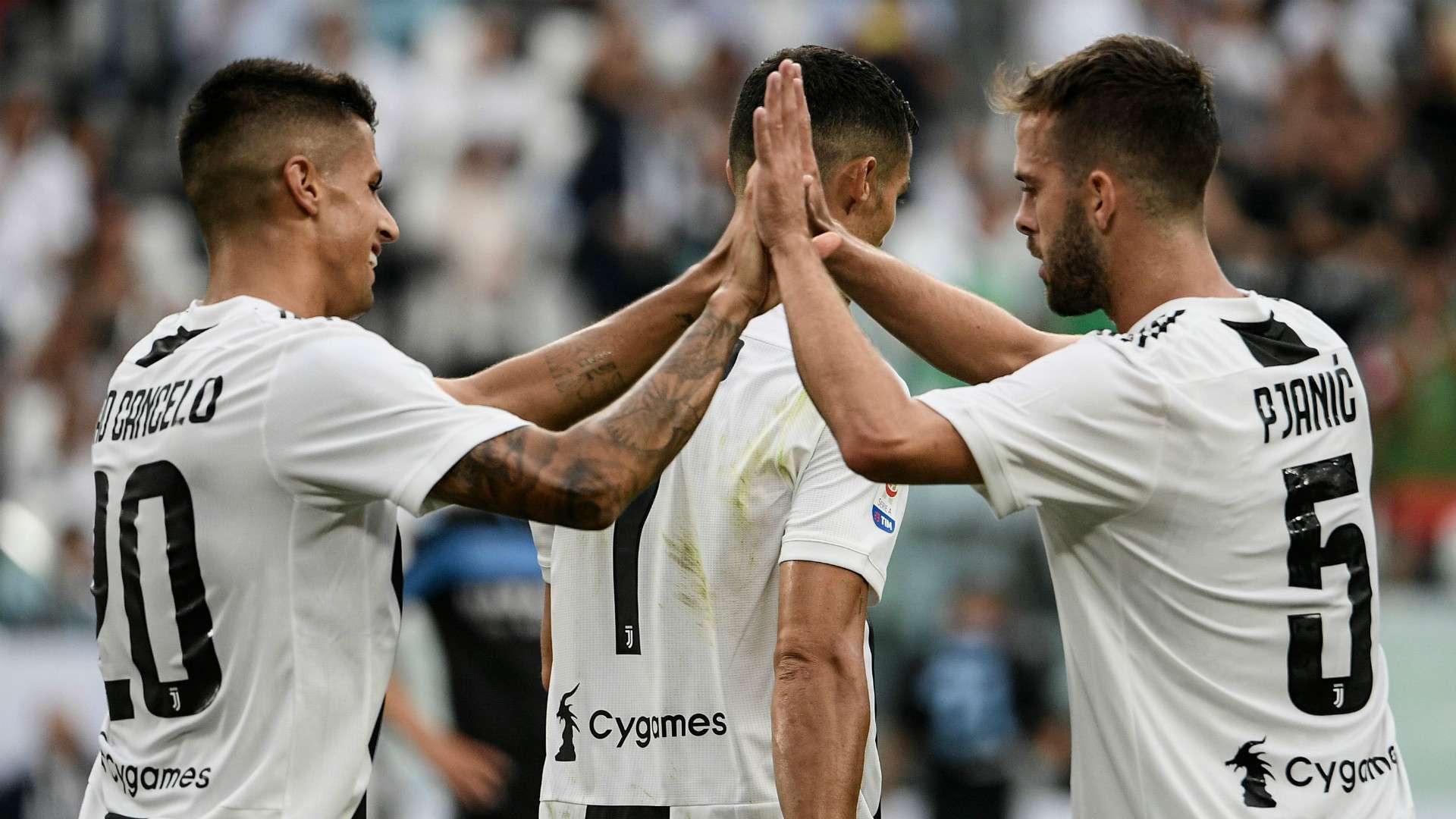 Joao Cancelo Miralem Pjanic Juventus Lazio