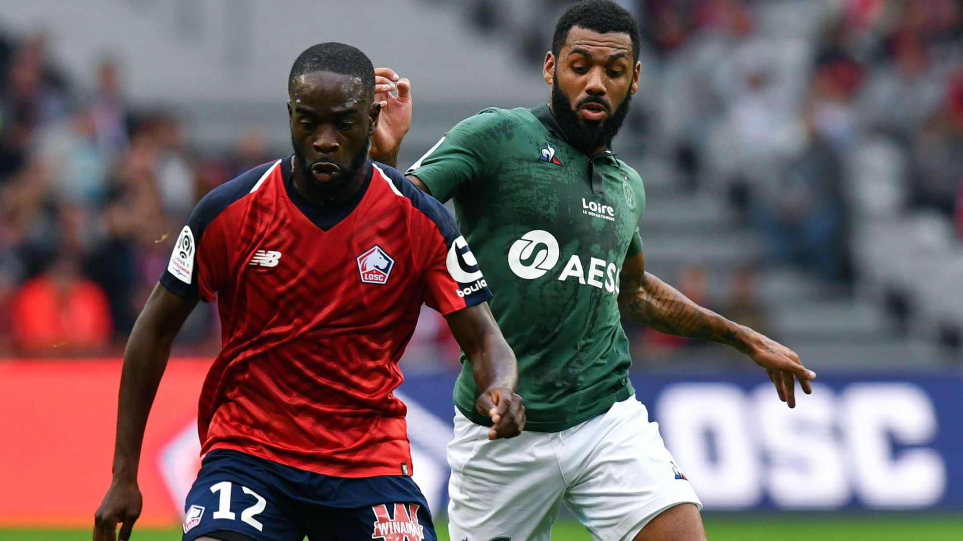Yann Mvila Jonathan Ikoné Lille Saint-Etienne Ligue 1 06102018