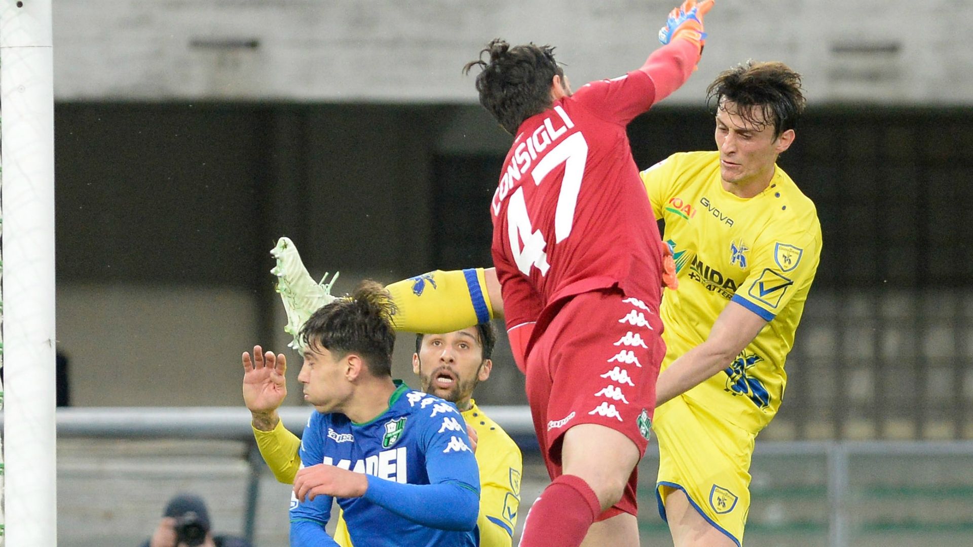 Andrea Consigli Roberto Inglese Chievo Sassuolo Serie A