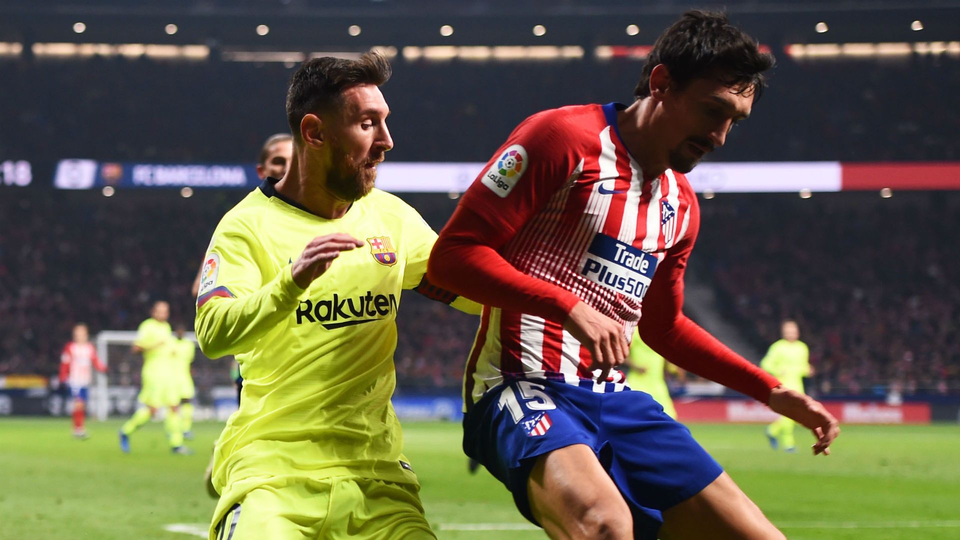 Stefan Savic Lionel Messi Atletico Madrid Barcelona 24112018