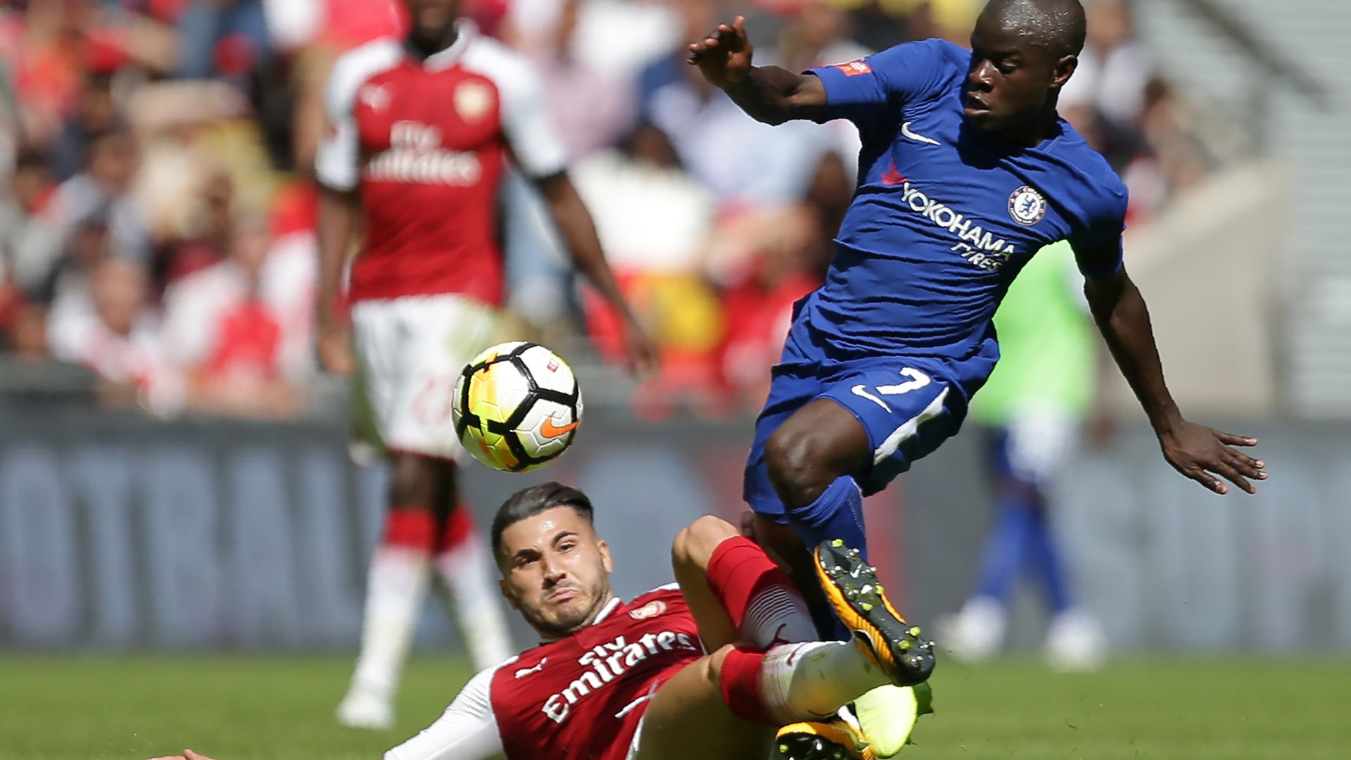 N'golo Kante, Kolasinac, Community Shield, Arsenal Chelsea, 06082017