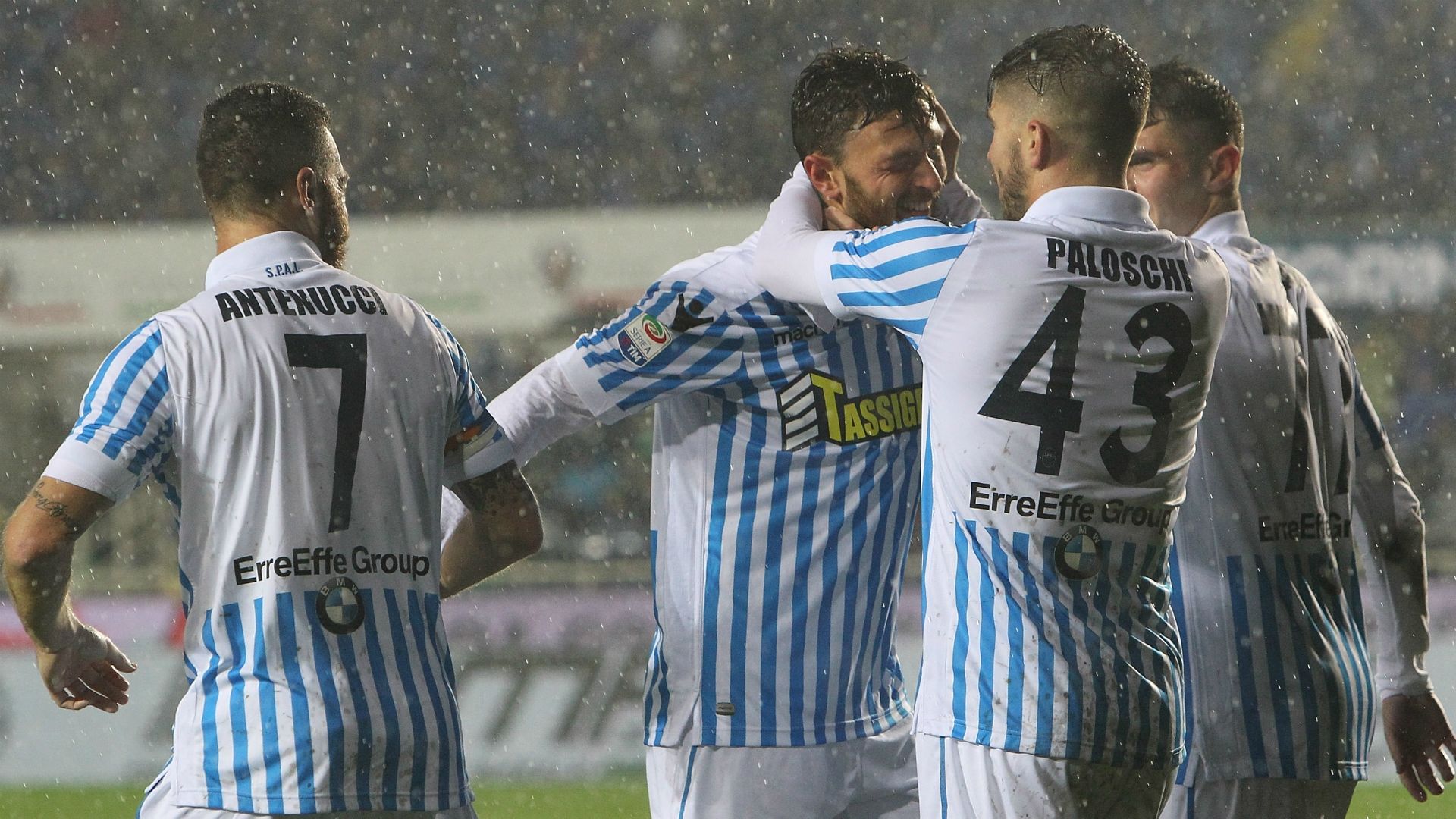 SPAL celebrating Atalanta SPAL Serie A