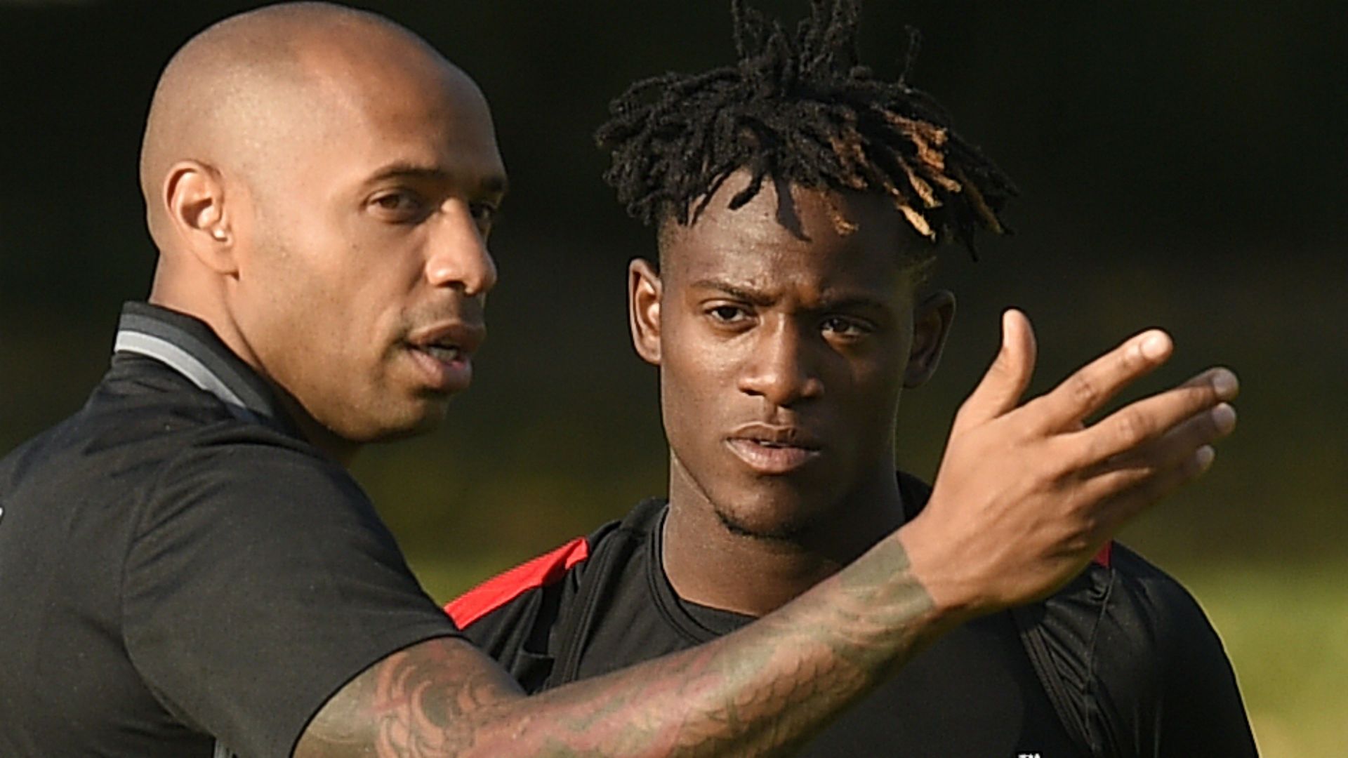 Thierry Henry Michy Batshuayi Belgium training 29082016