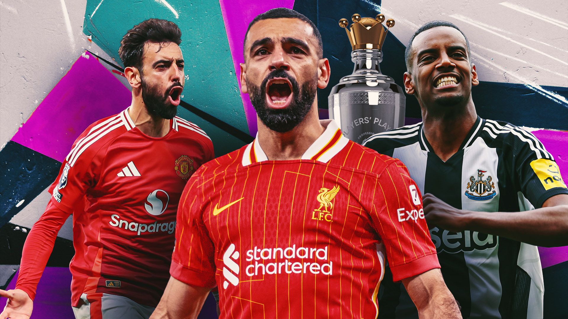 PFA Players' Player of the Year nominees: Mohamed Salah leads six-man shortlist after inspiring Liverpool to Premier League glory - with Bruno Fernandes and Alexander Isak also in the running | Goal.com UK