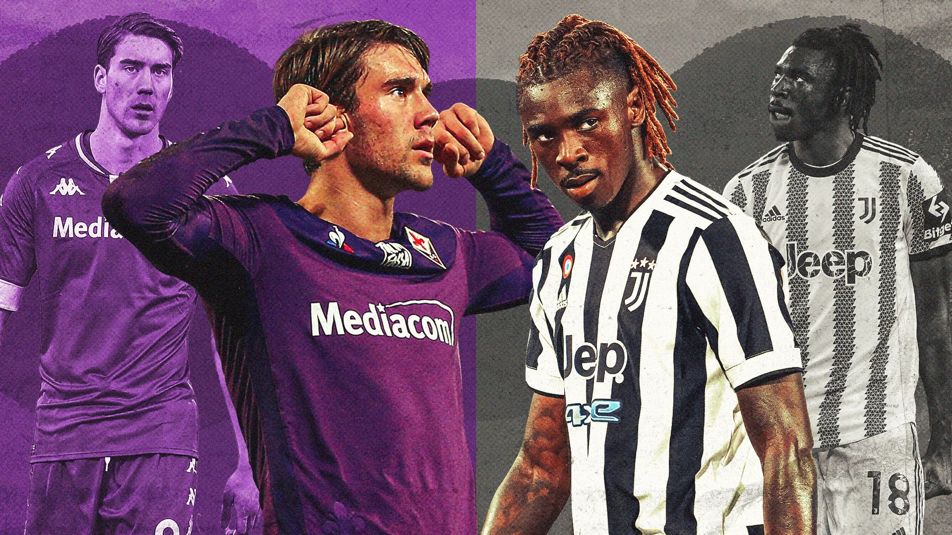 Vlahovic Kean Fiorentina Juventus HD