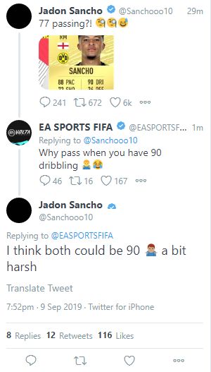 EMBEED ONLY! Jadon Sancho