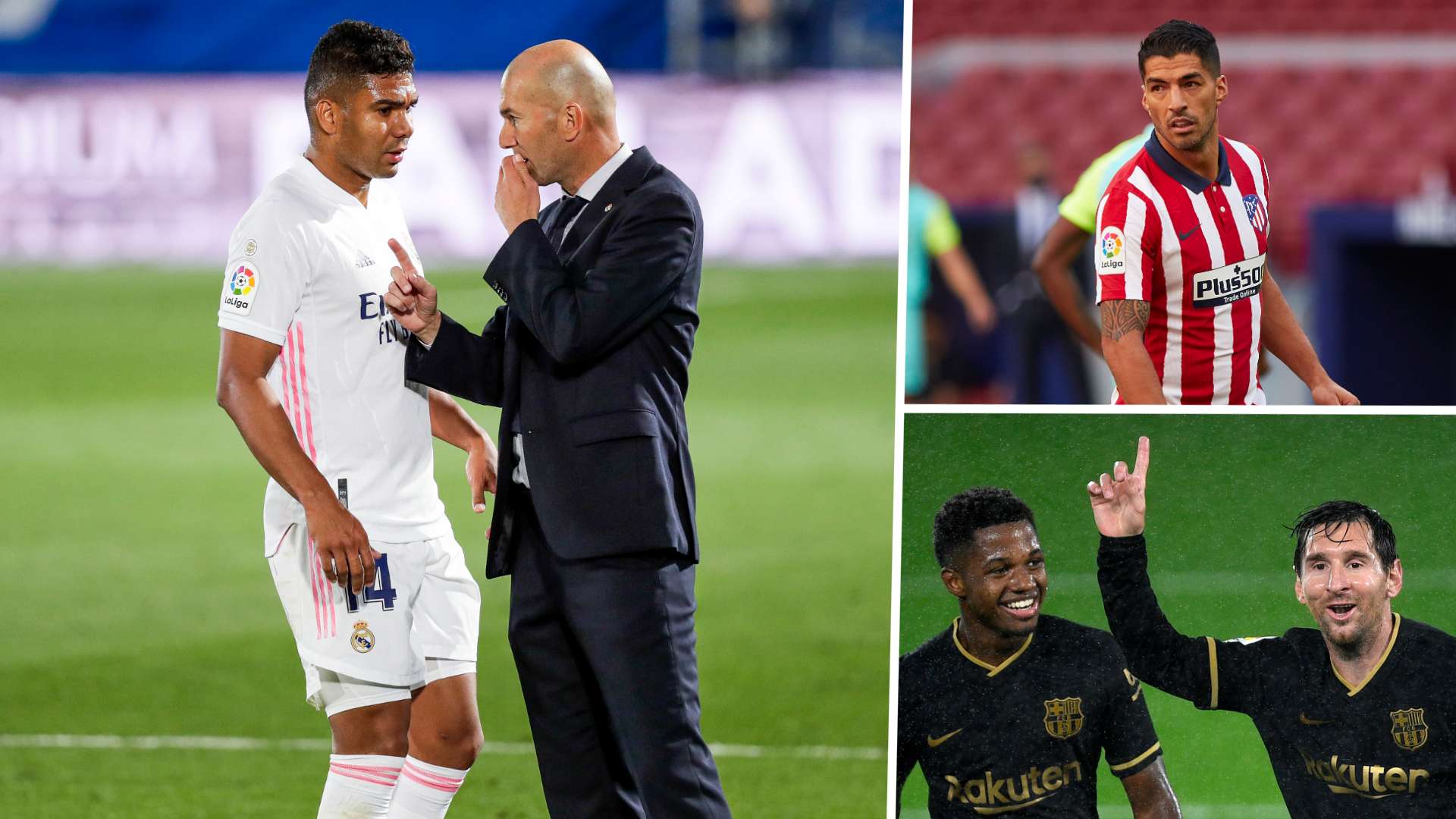 Messi, Fati, Suarez, Zidane, Casemiro