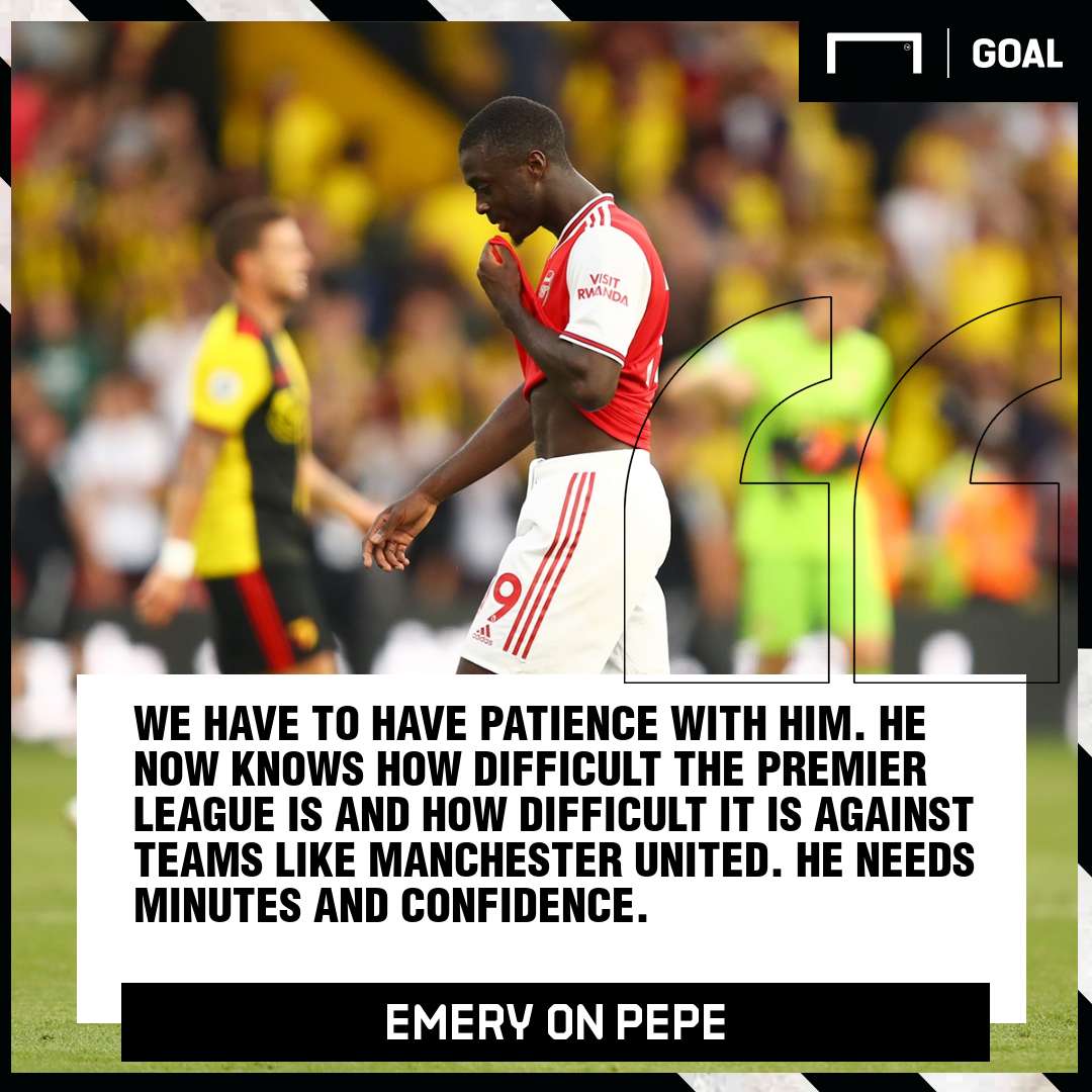 Nicolas Pepe Unai Emery Arsenal PS