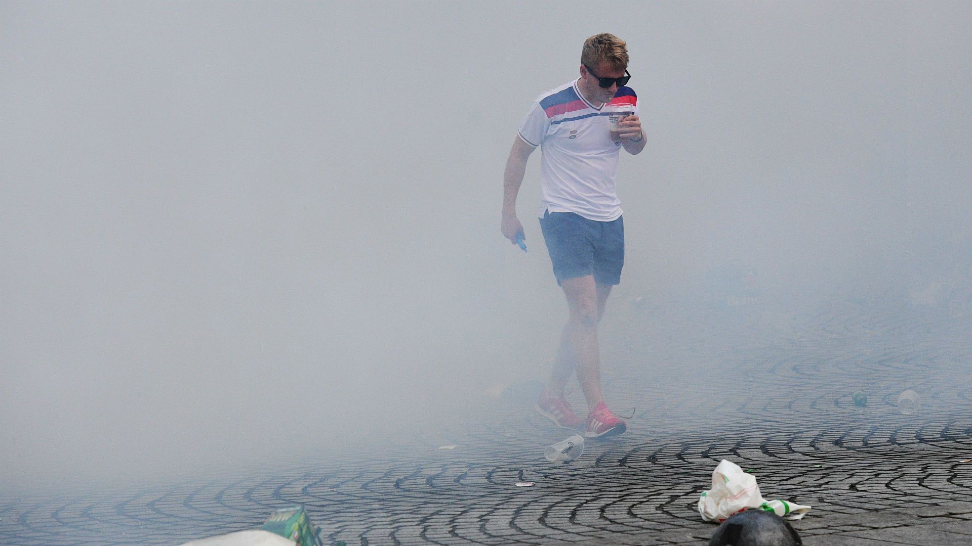England fan teargas