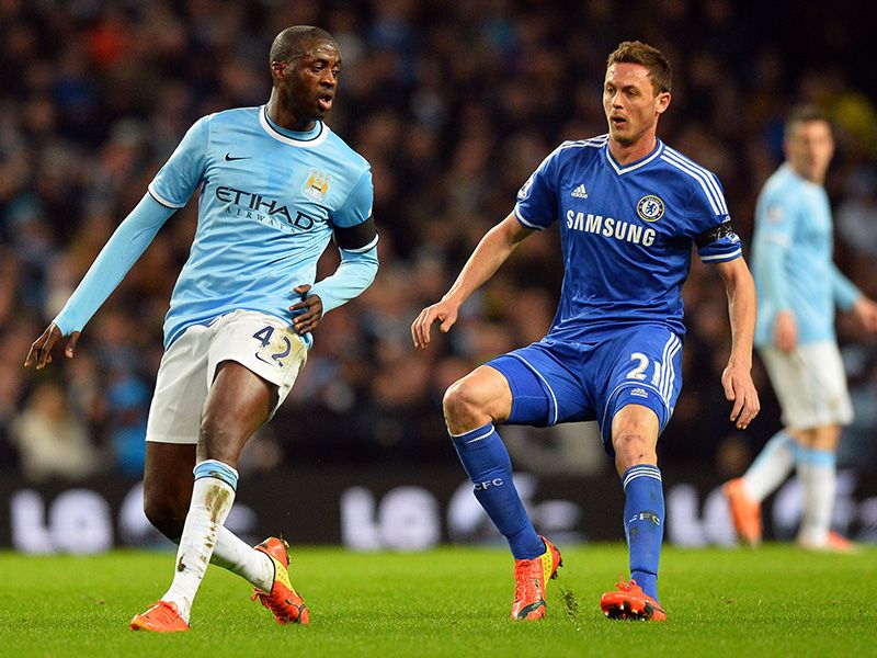 Yaya Toure Nemanja Matic Manchester City Chelsea FA Cup 02152014